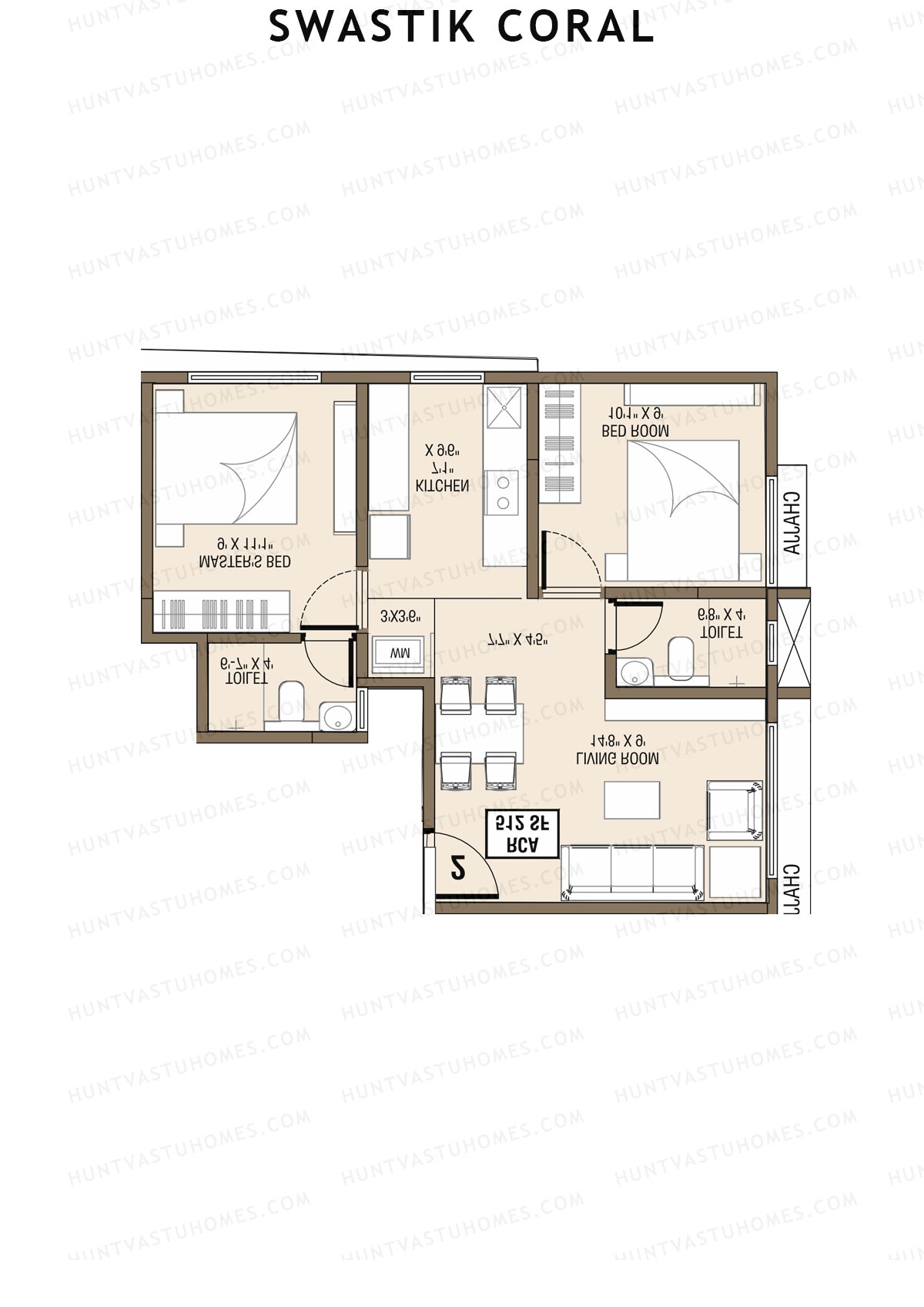 Swastik Coral Tower 1 Unit 1 Floor Plan