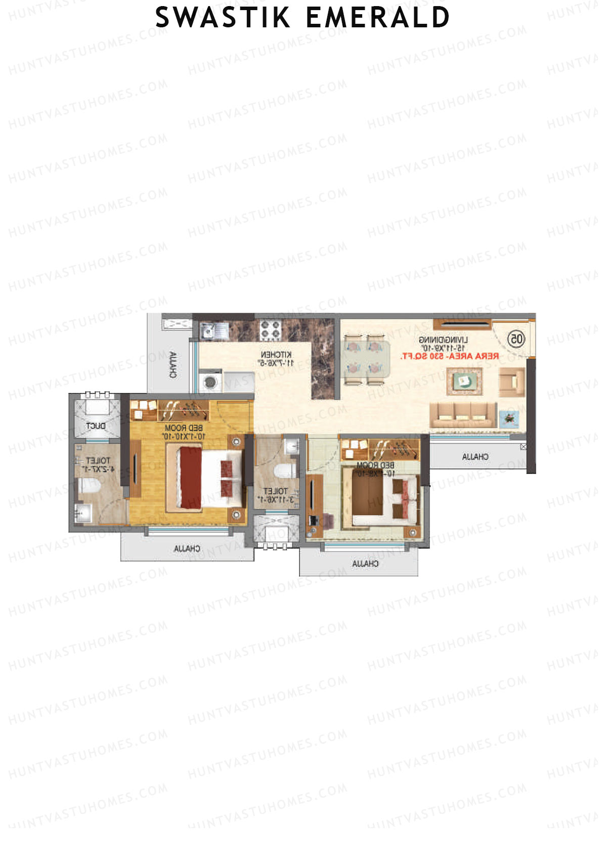 Swastik Emerald Tower 1 Unit 1 Floor Plan