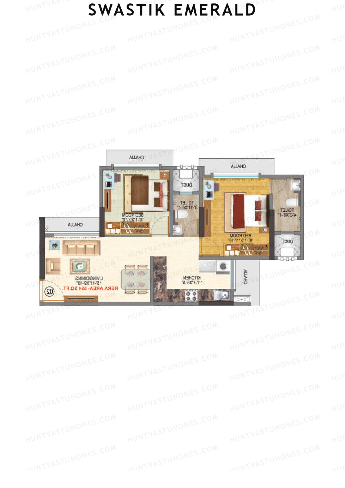Swastik Emerald Tower 1 Unit 4 Floor Plan