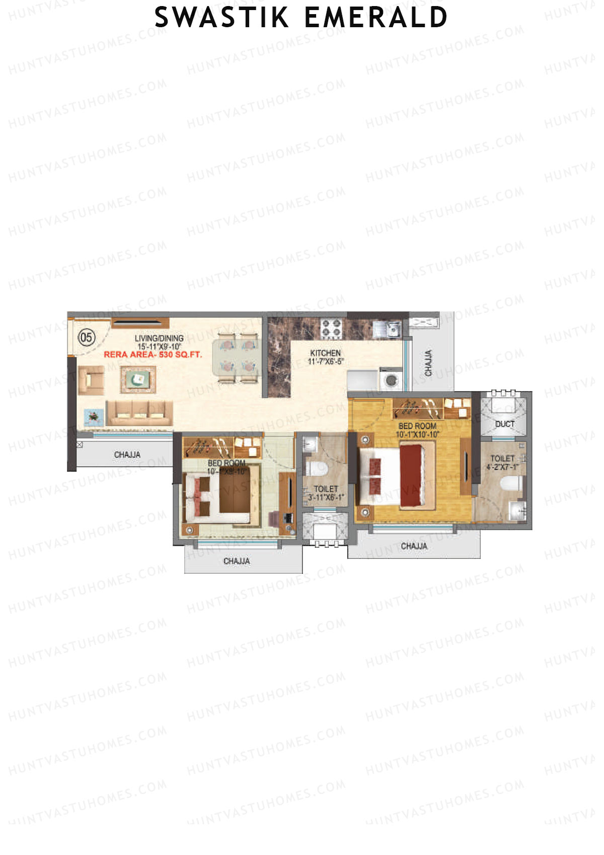 Swastik Emerald Tower 1 Unit 5 Floor Plan