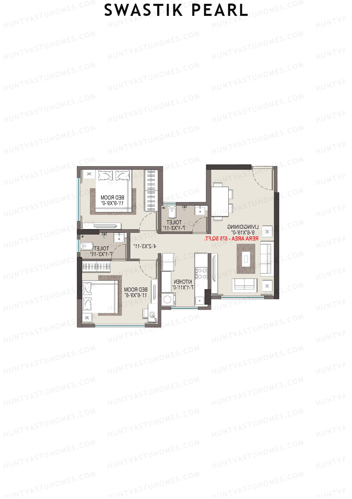 Swastik Pearl Block A Unit 1 Floor Plan