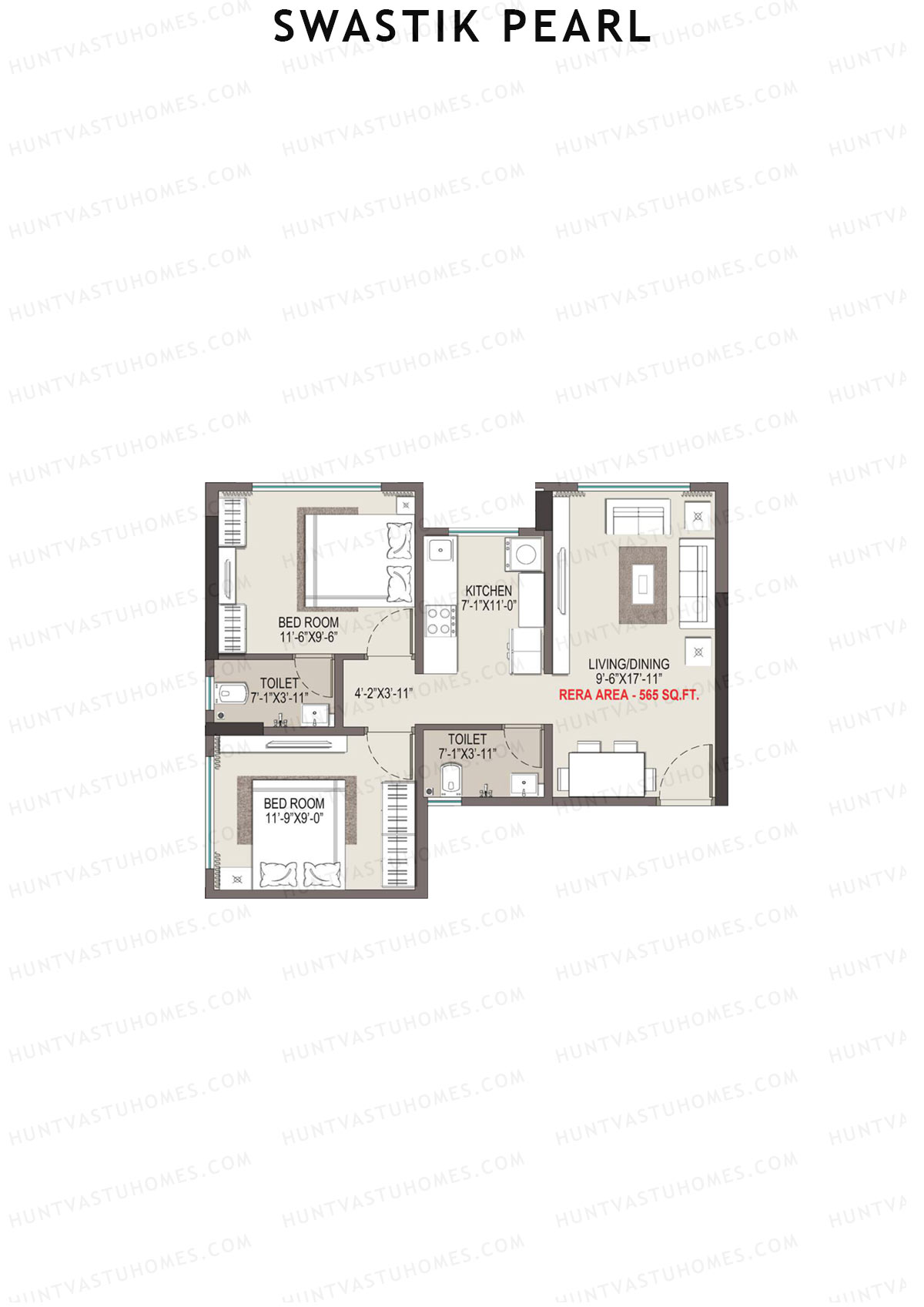 Swastik Pearl Block A Unit 2 Floor Plan
