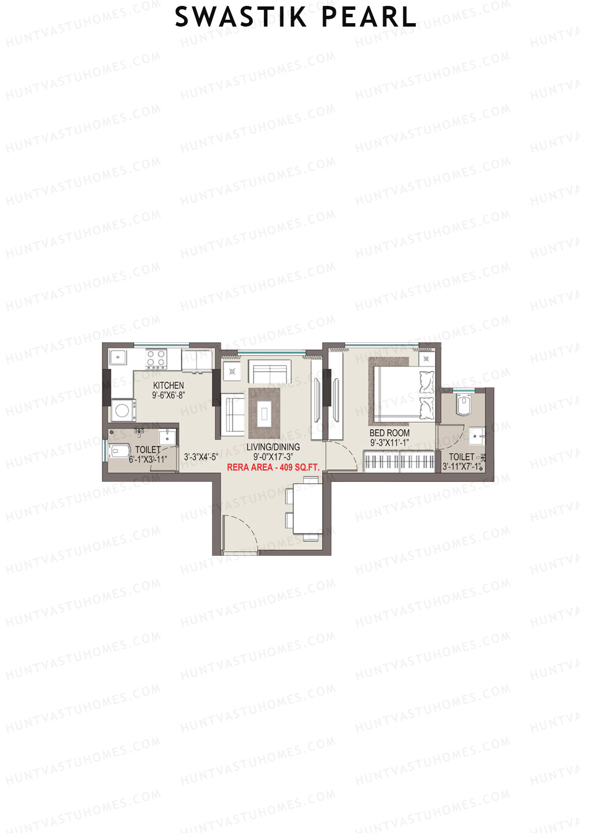 Swastik Pearl Block A Unit 3 Floor Plan