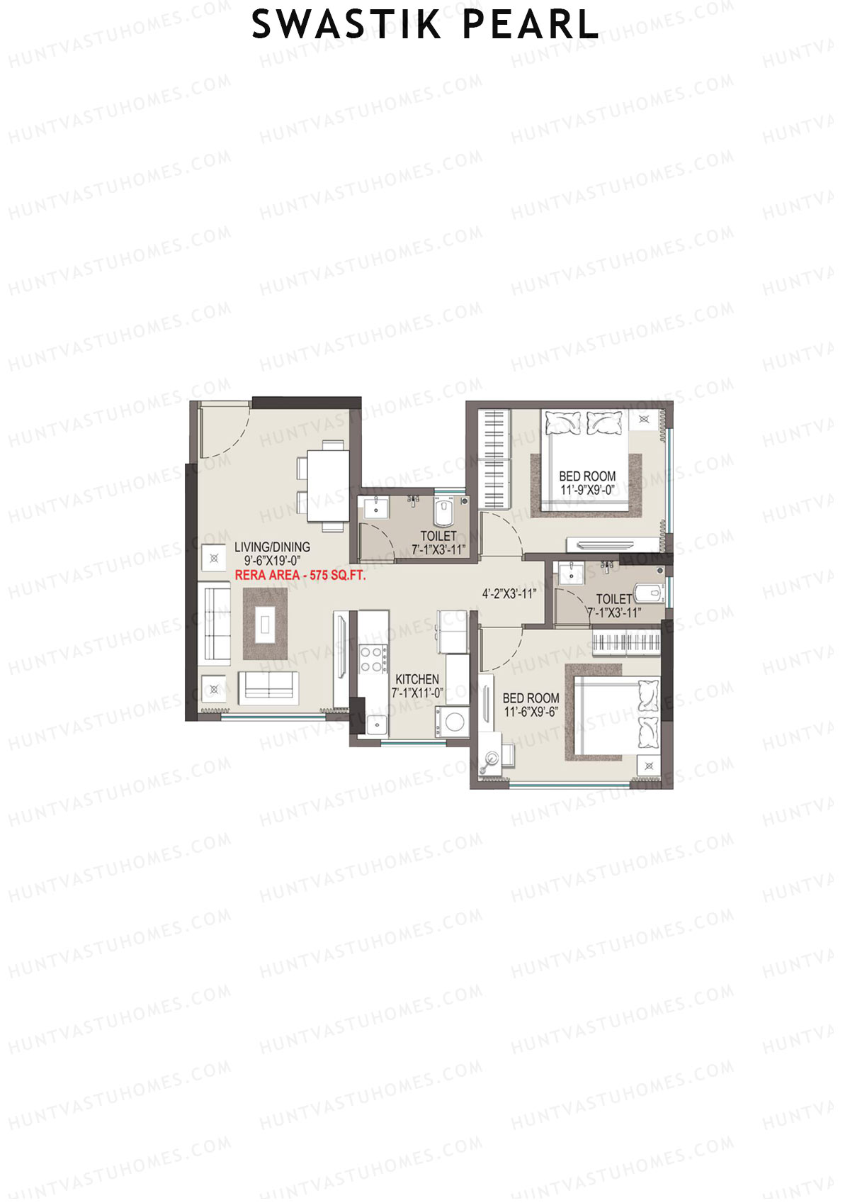 Swastik Pearl Block A Unit 5 Floor Plan