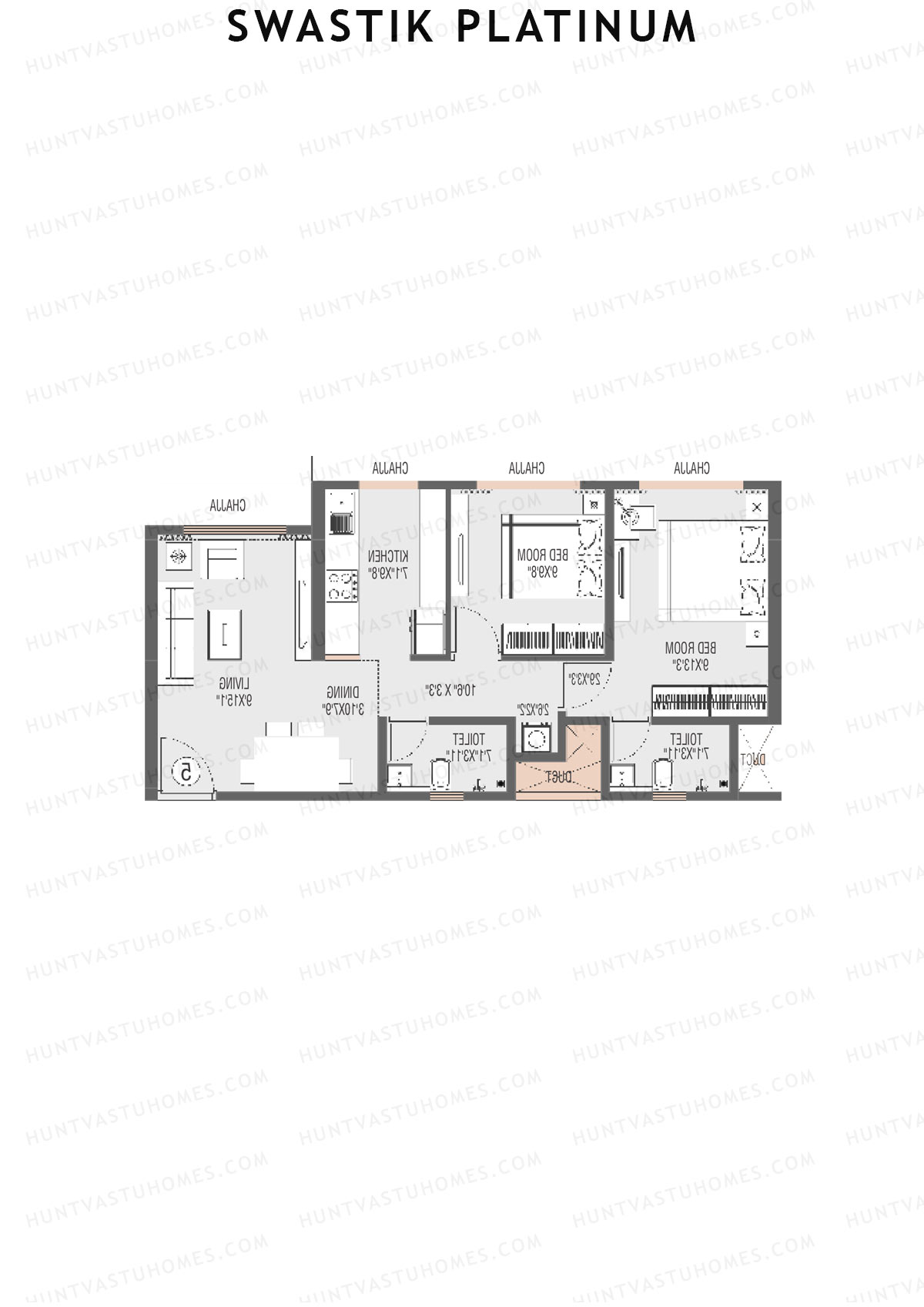 Swastik Platinum Wing B Unit 1 Floor Plan