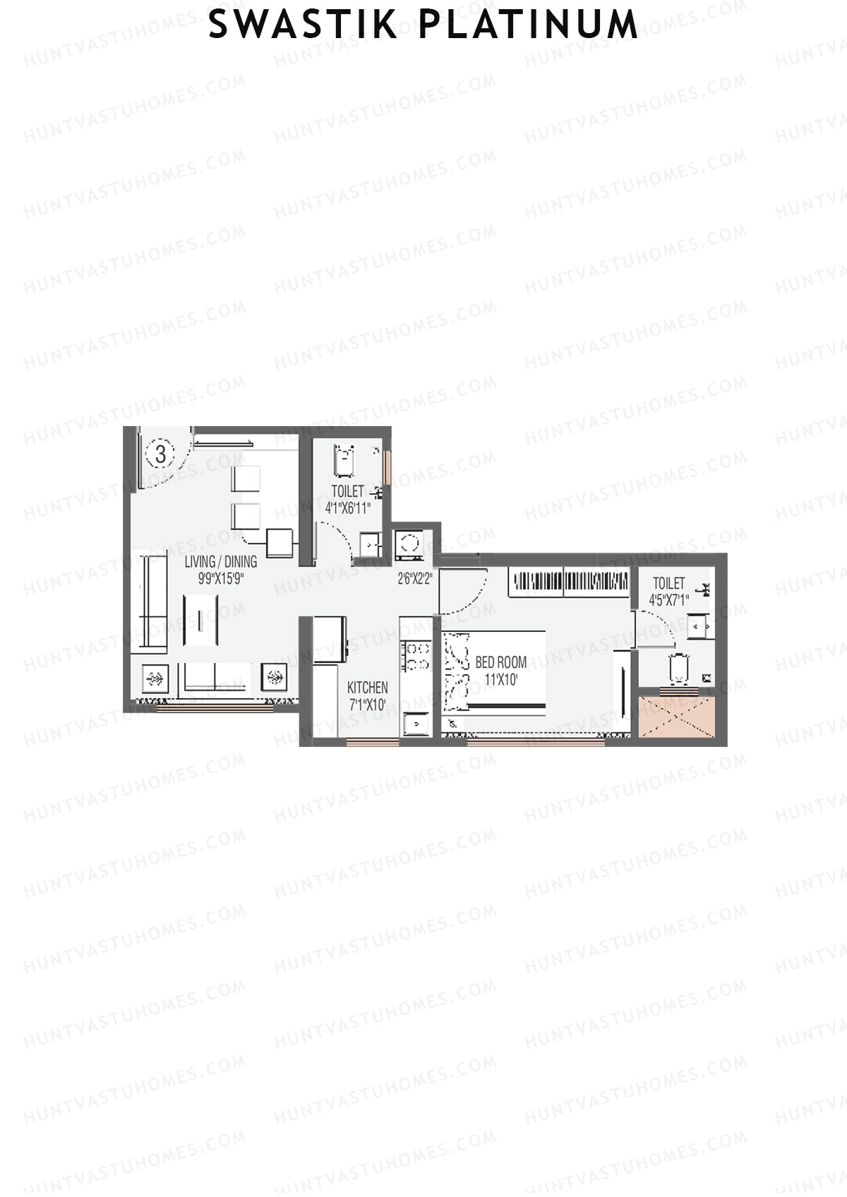 Swastik Platinum Wing C Unit 3 Floor Plan