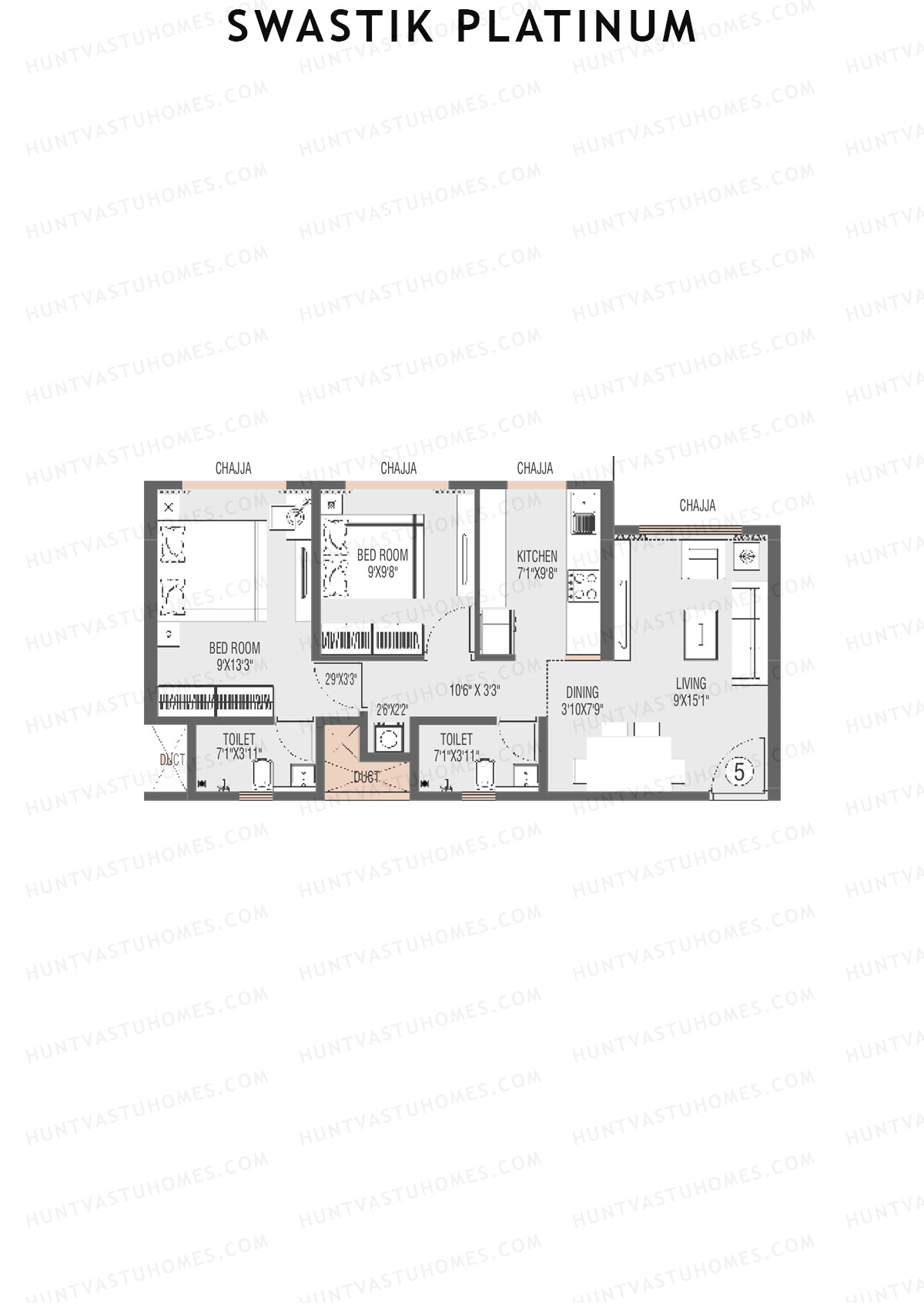 Swastik Platinum Wing C Unit 5 Floor Plan