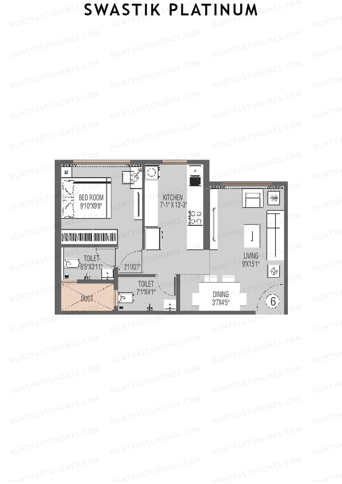 Swastik Platinum Wing C Unit 6 Floor Plan