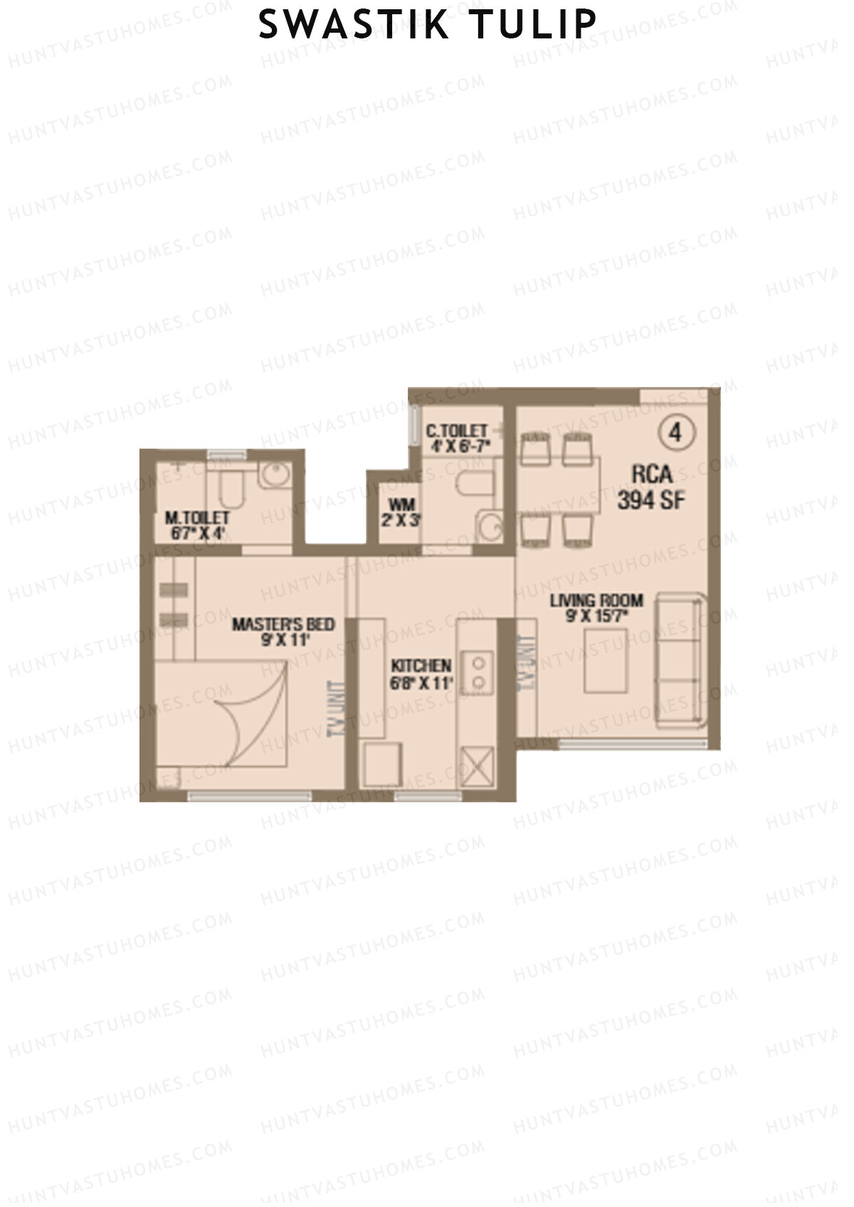 Swastik Tulip Tower A Unit 4 Floor Plan