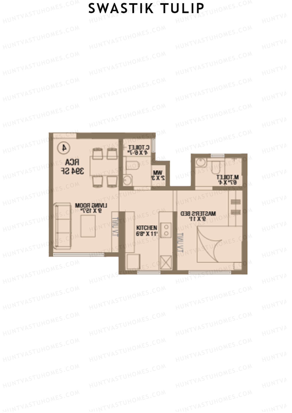 Swastik Tulip Tower A Unit 5 Floor Plan