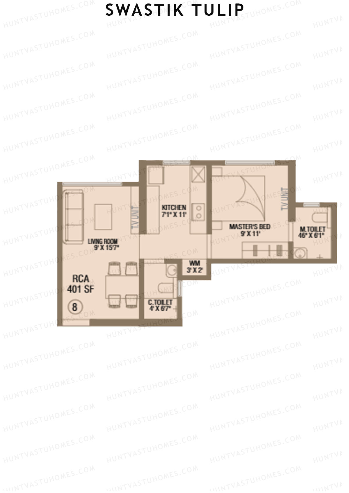 Swastik Tulip Tower A Unit 8 Floor Plan