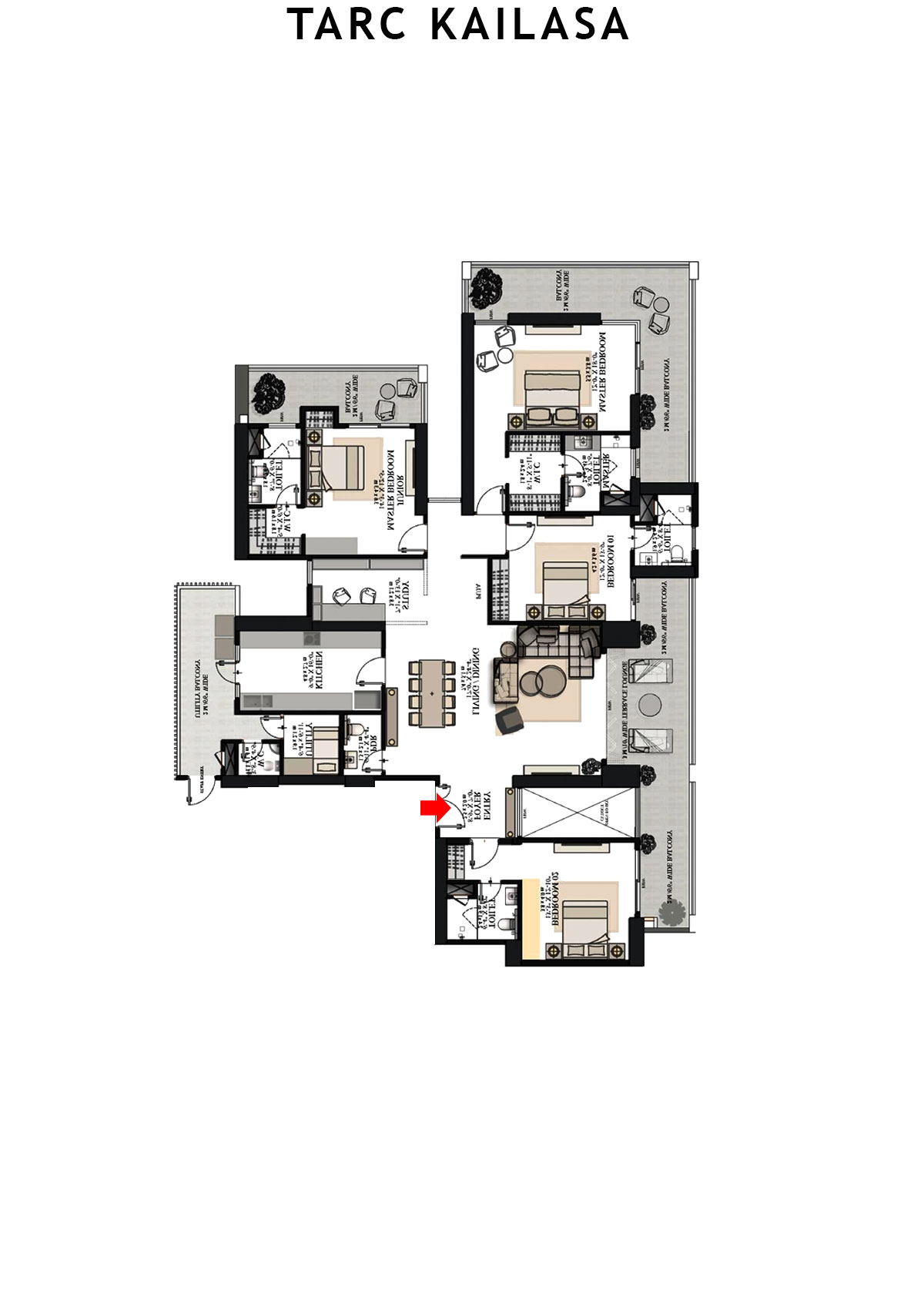 Tarc Kailasa Tower 1 Unit 2 Floor Plan