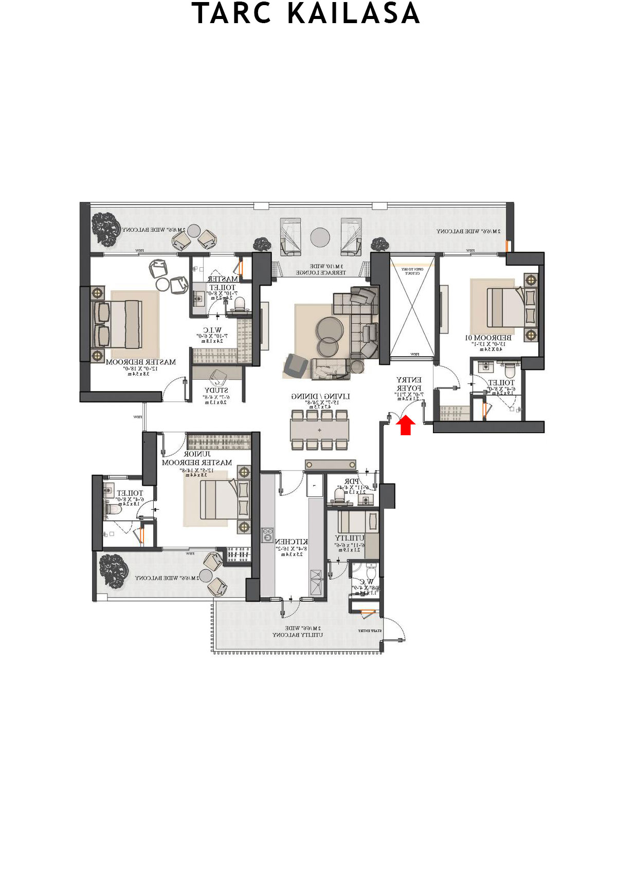 Tarc Kailasa Tower 4 Unit 1 Floor Plan