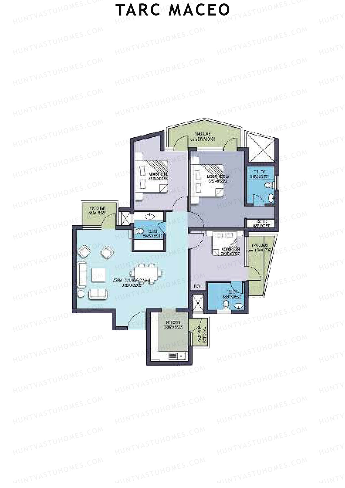 Tarc Maceo Tower A Unit 2 1 Floor Plan