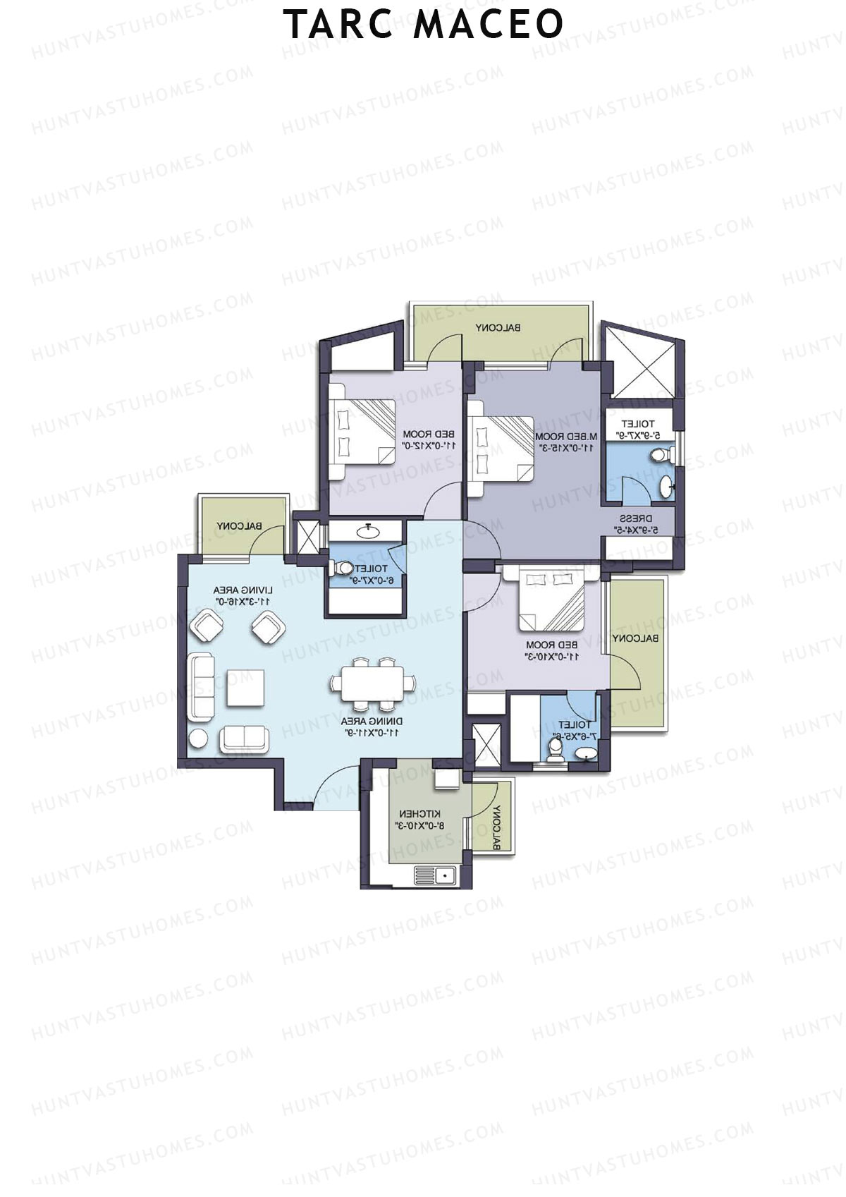 Tarc Maceo Tower A Unit 2  Floor Plan