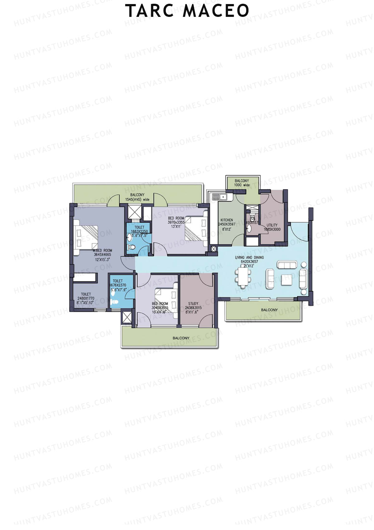 Tarc Maceo Tower B Unit 4 Floor Plan