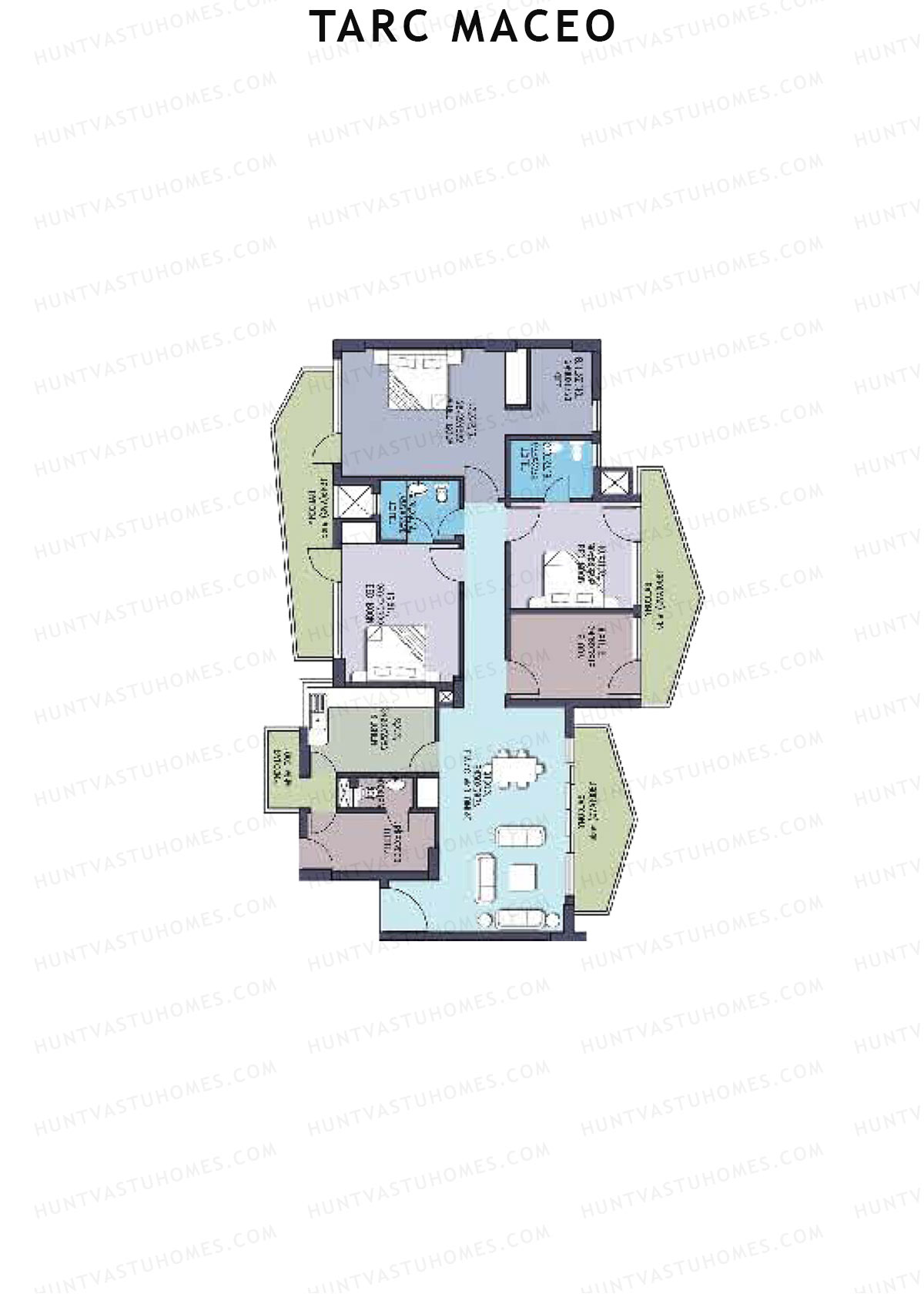 Tarc Maceo Tower H Unit 3 1 Floor Plan