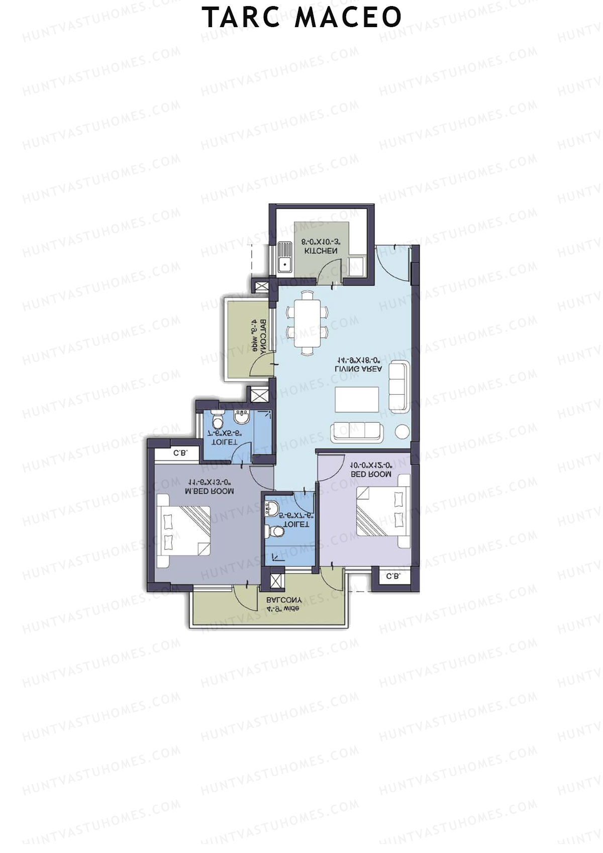 Tarc Maceo Tower L Unit 4 (Type B) Floor Plan