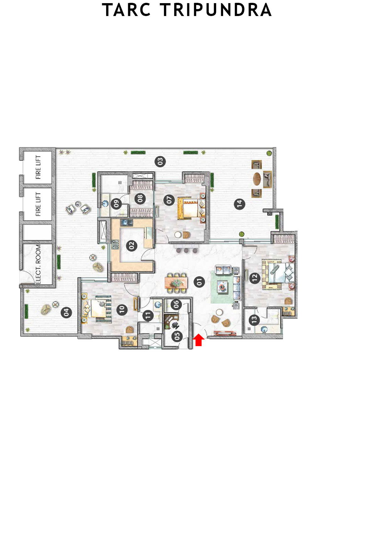 Tarc Tripundra Tower C Unit 17 (Type B) Floor Plan