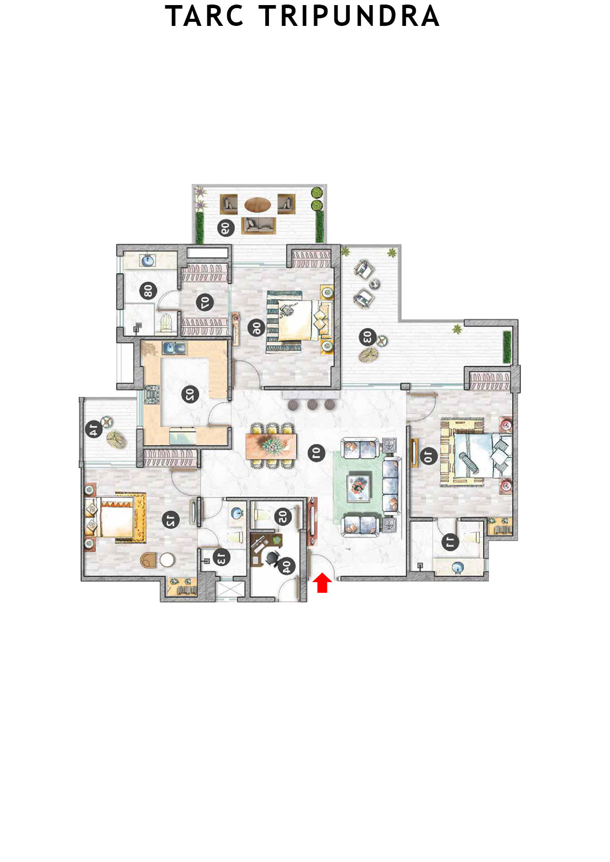 Tarc Tripundra Tower C Unit 17 (Type B) Floor Plan