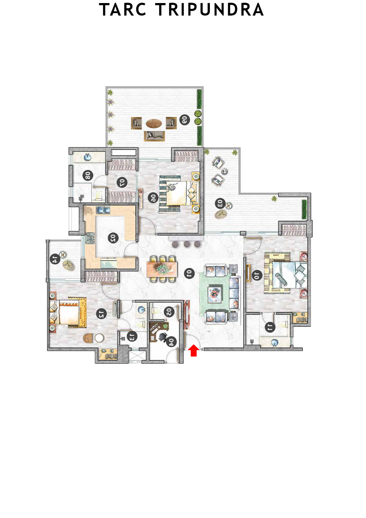 Tarc Tripundra Tower C Unit 17 (Type B) Floor Plan