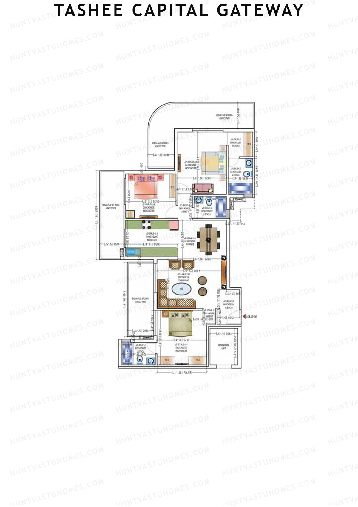 Tashee Capital Gateway Tower G Unit 1 Floor Plan