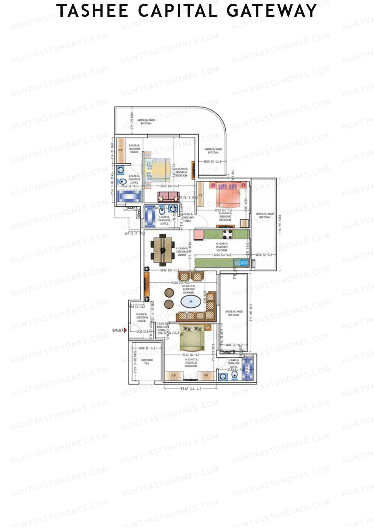Tashee Capital Gateway Tower G Unit 2 Floor Plan