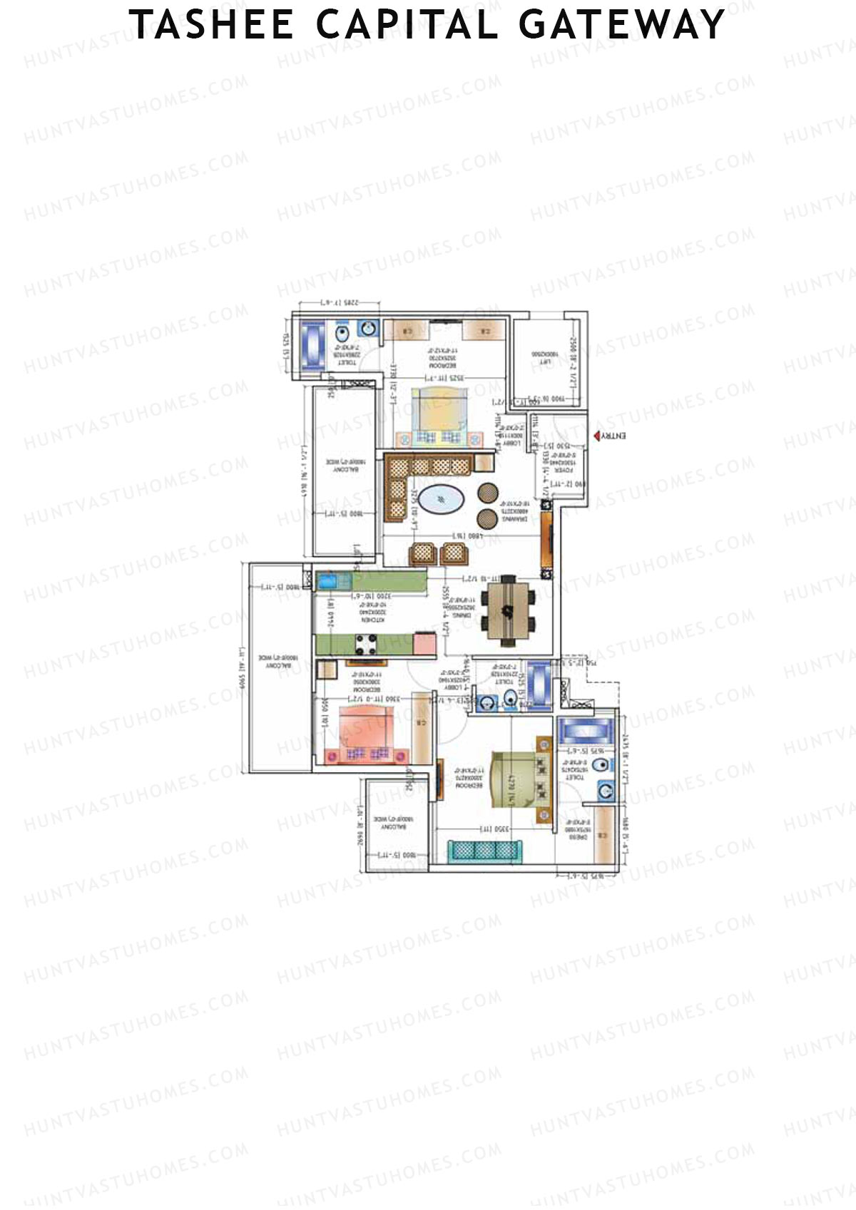Tashee Capital Gateway Tower G Unit 4 Floor Plan