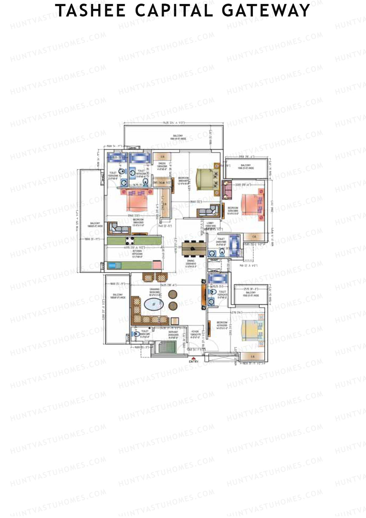 Tashee Capital Gateway Tower I Unit 1 Floor Plan