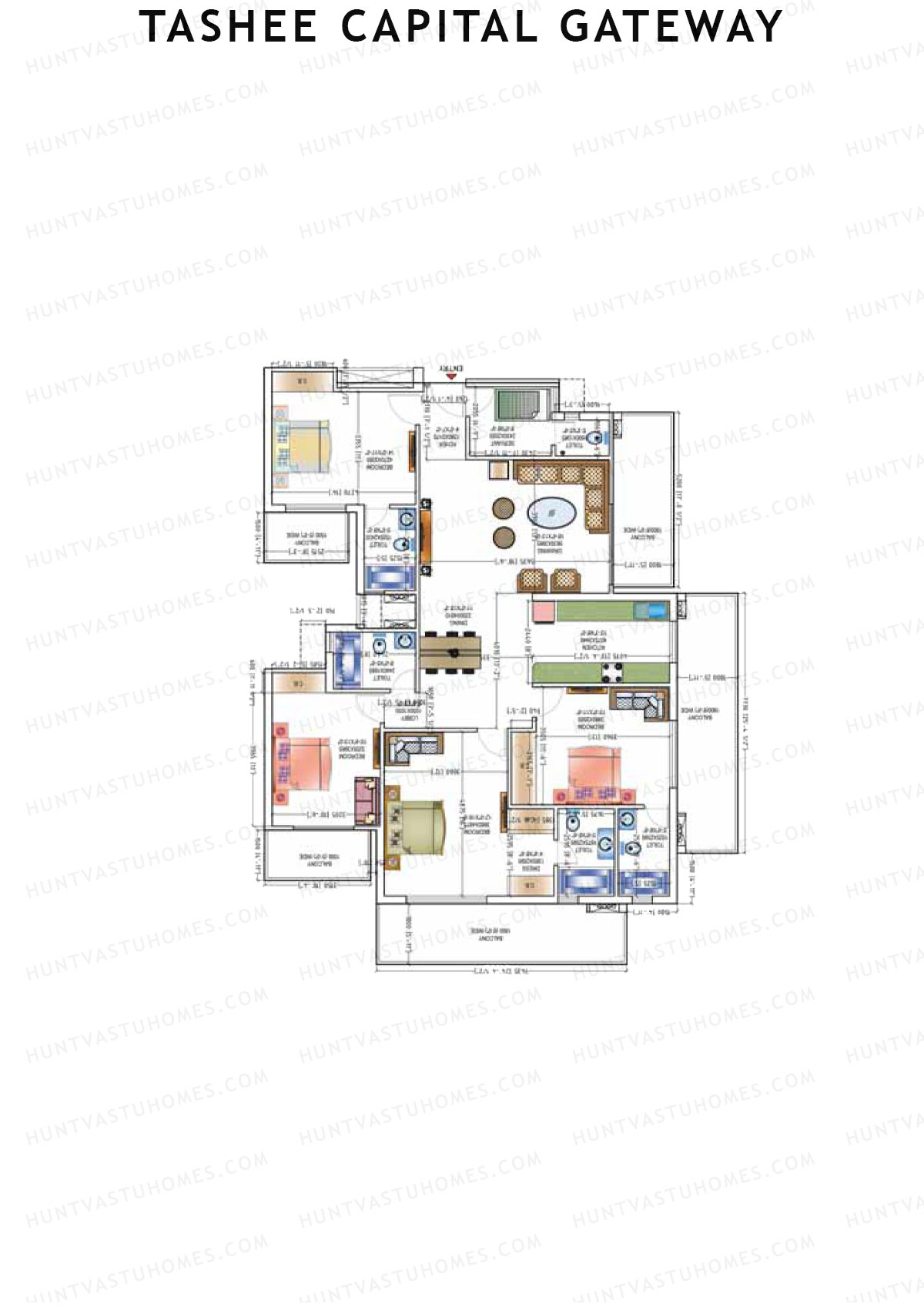 Tashee Capital Gateway Tower I Unit 3 Floor Plan
