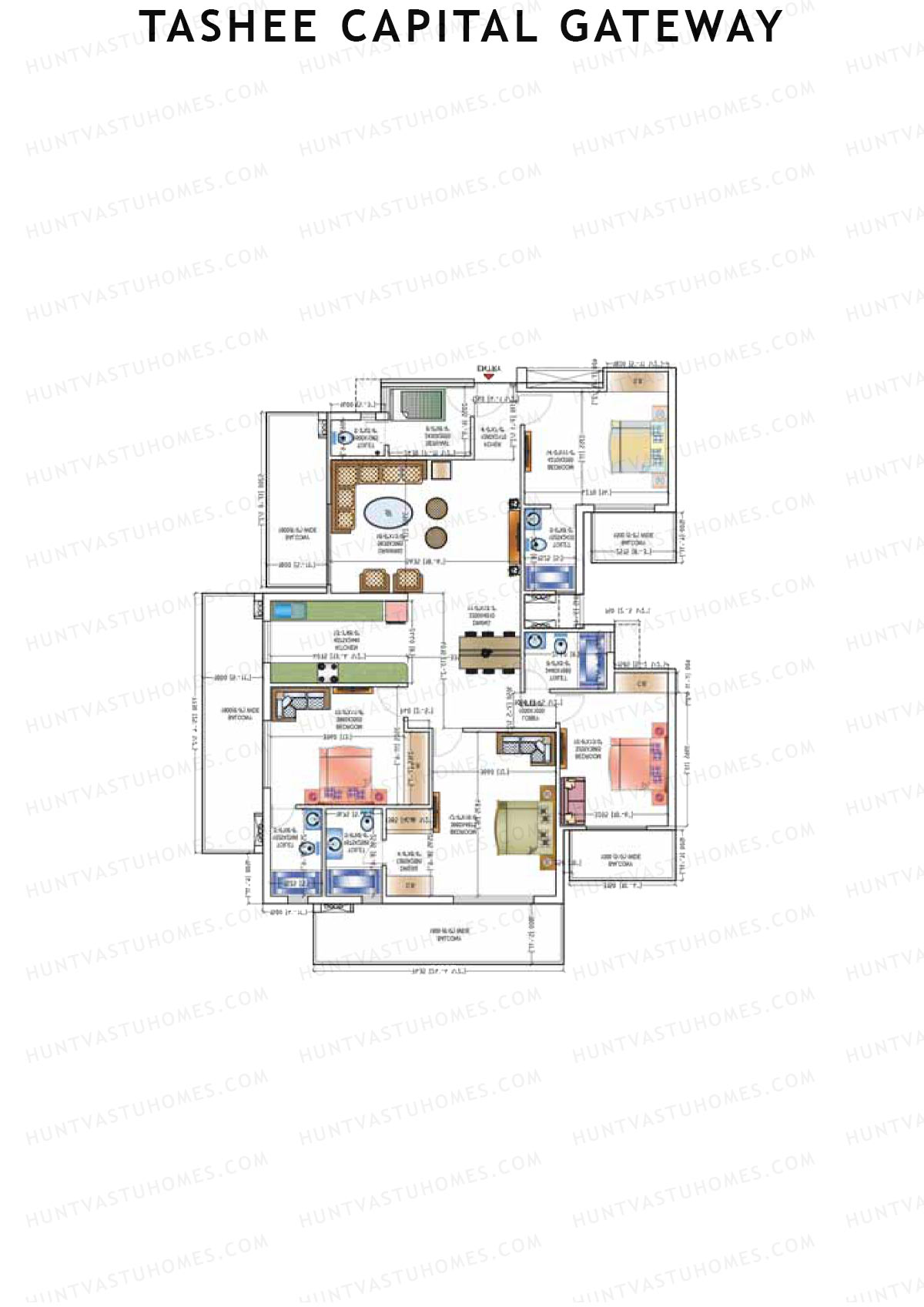 Tashee Capital Gateway Tower I Unit 4 Floor Plan