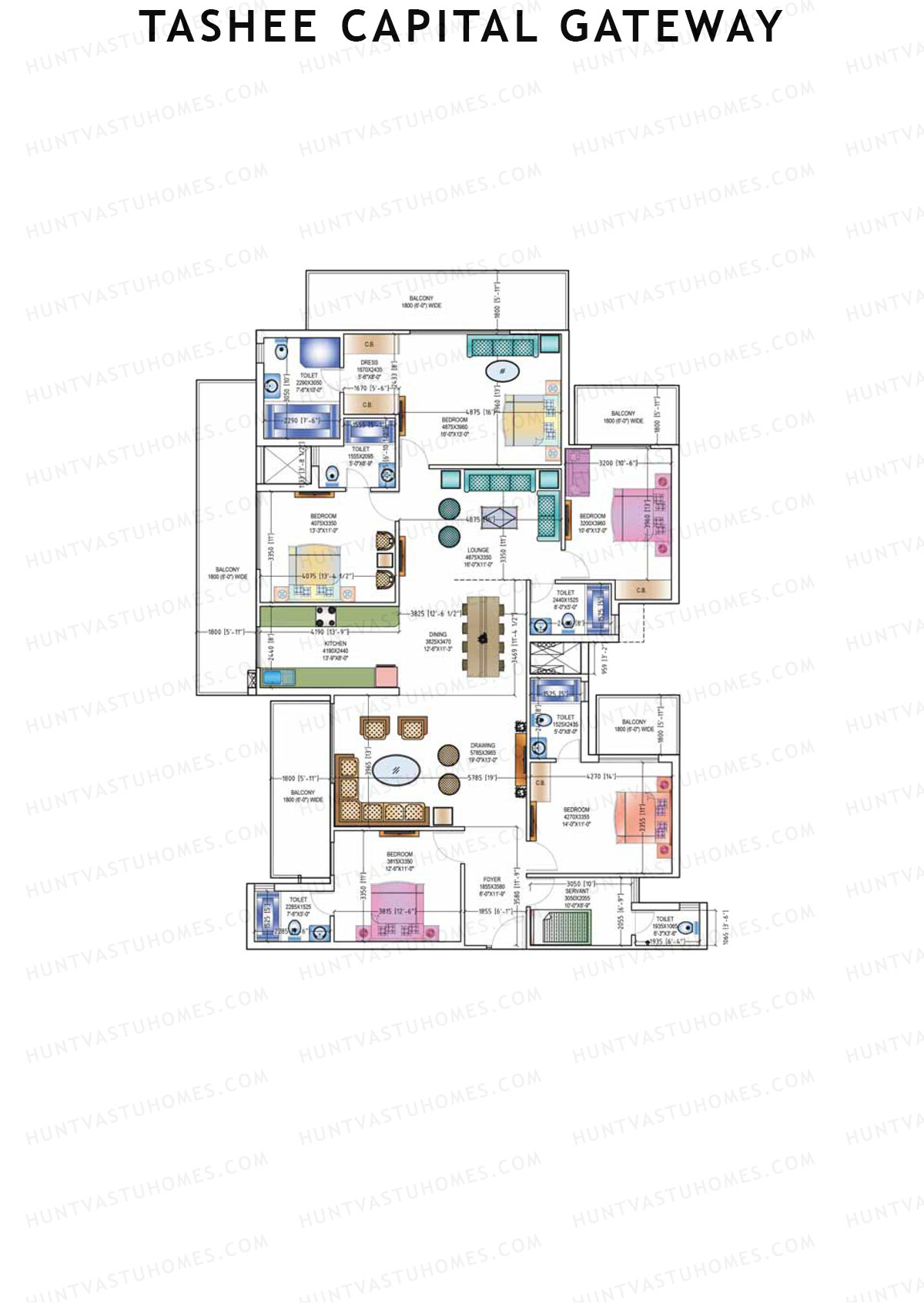 Tashee Capital Gateway Tower J Unit 1 Floor Plan