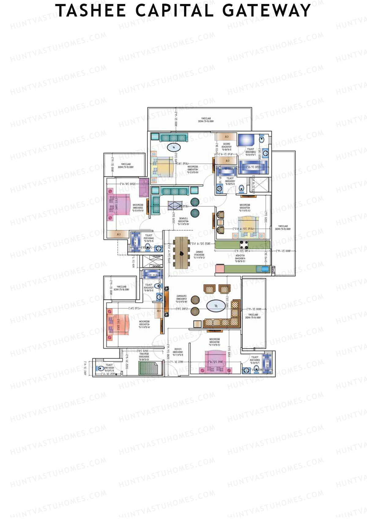 Tashee Capital Gateway Tower J Unit 2 Floor Plan