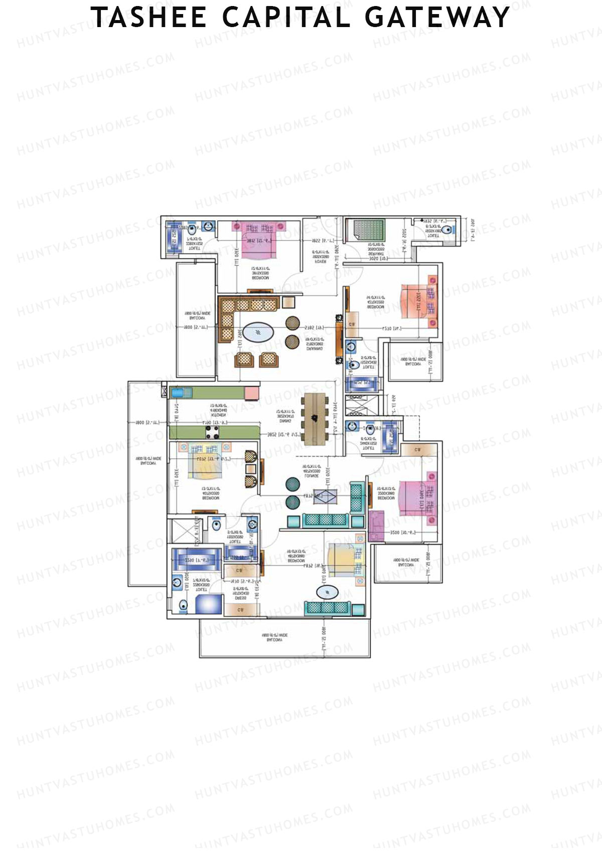 Tashee Capital Gateway Tower J Unit 4 Floor Plan