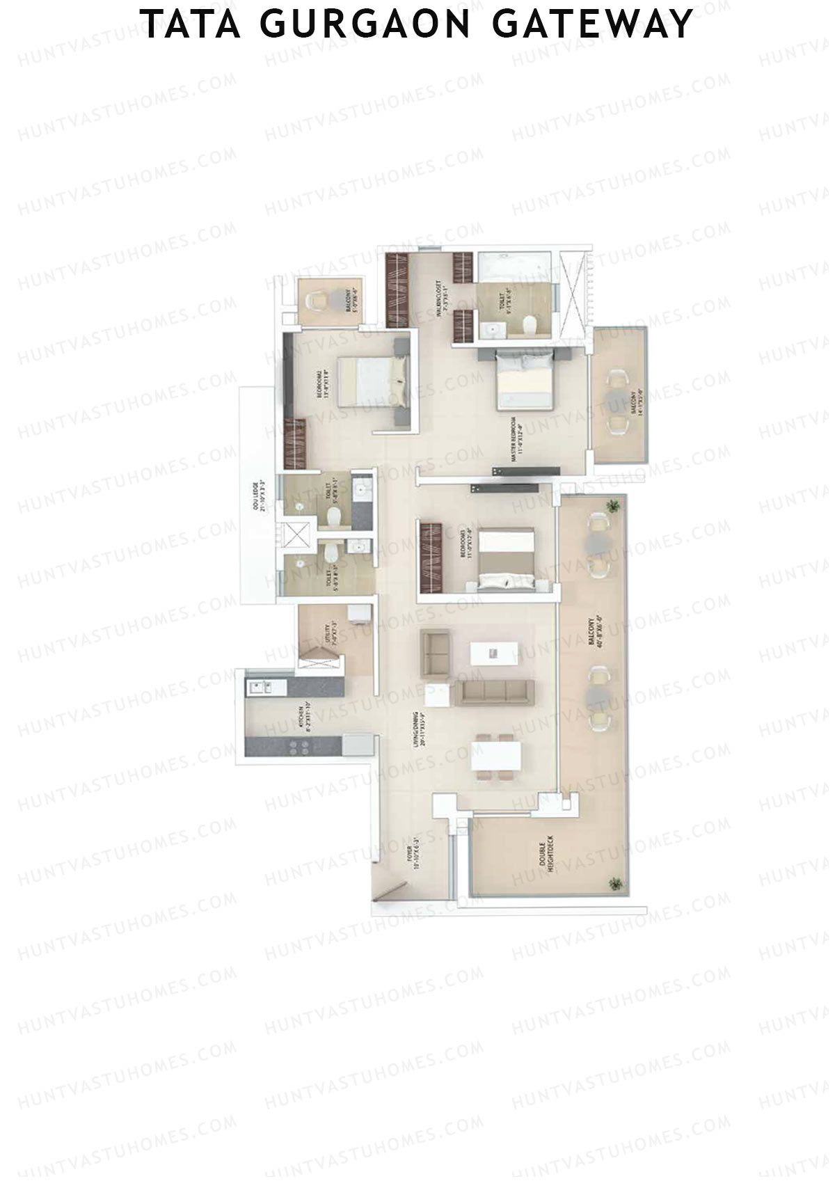 Tata Gurgaon Gateway Tower A Unit 1 Floor Plan