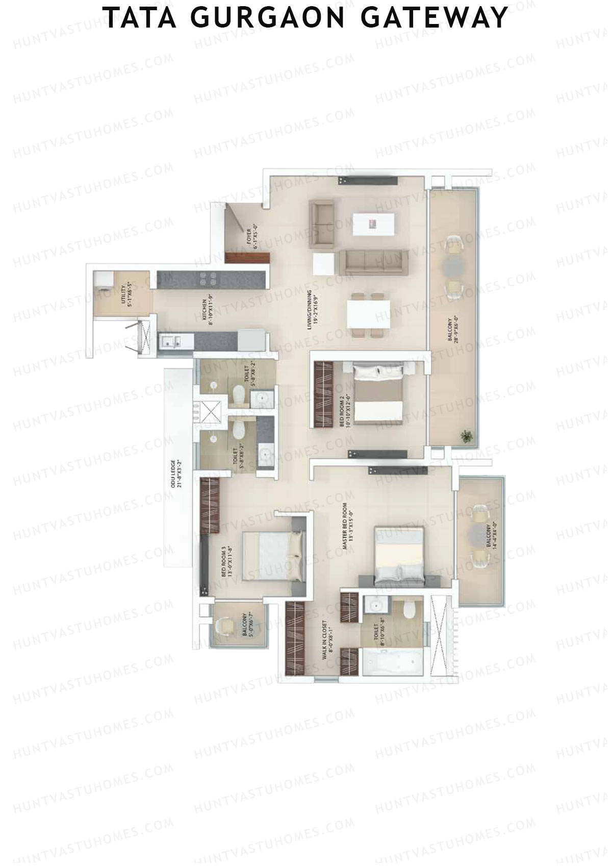 Tata Gurgaon Gateway Tower B Unit 4 Floor Plan