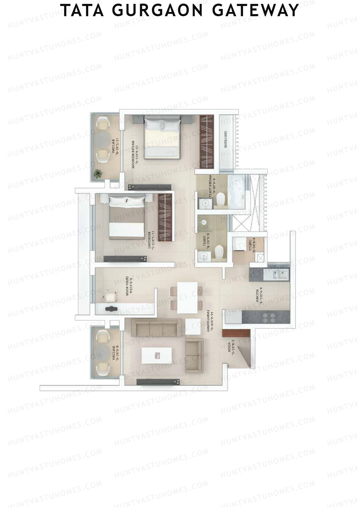 Tata Gurgaon Gateway Tower E Unit 4 Floor Plan