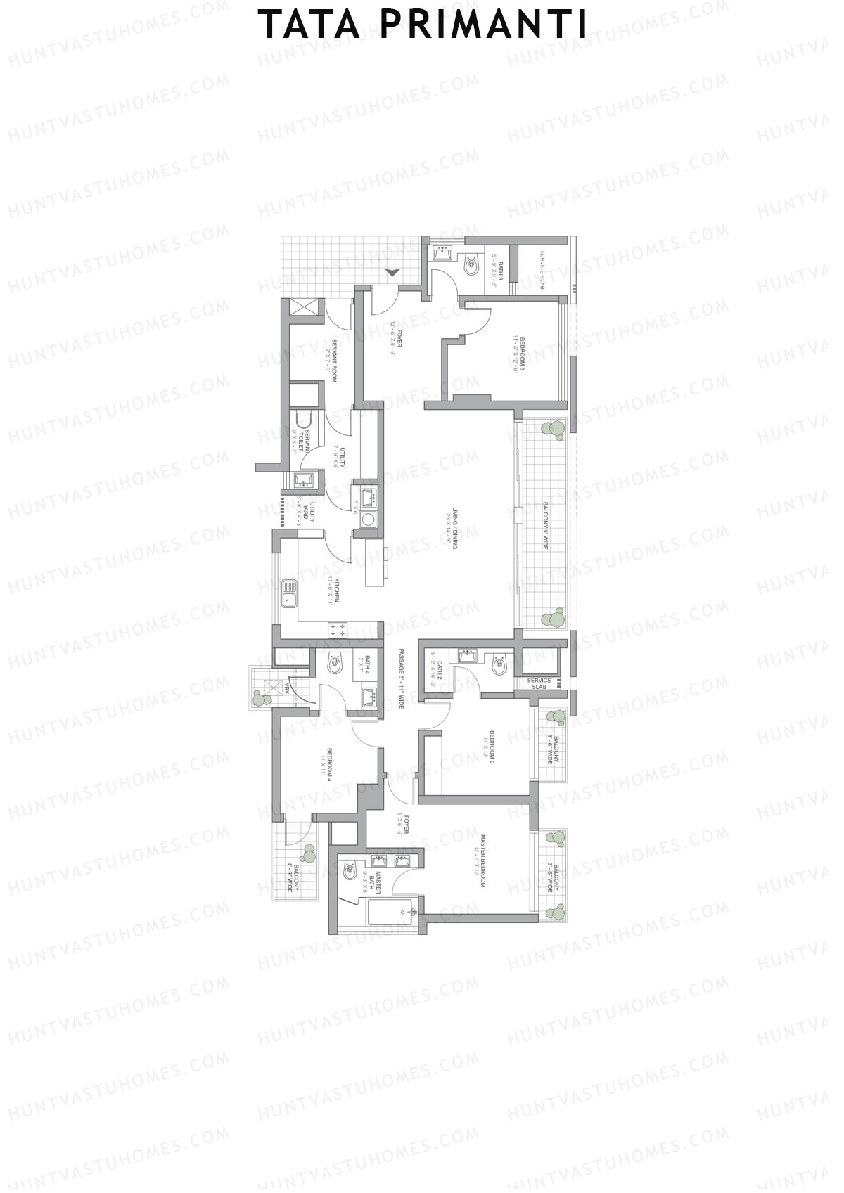 Tata Primanti Tower 1 Unit 1 Floor Plan