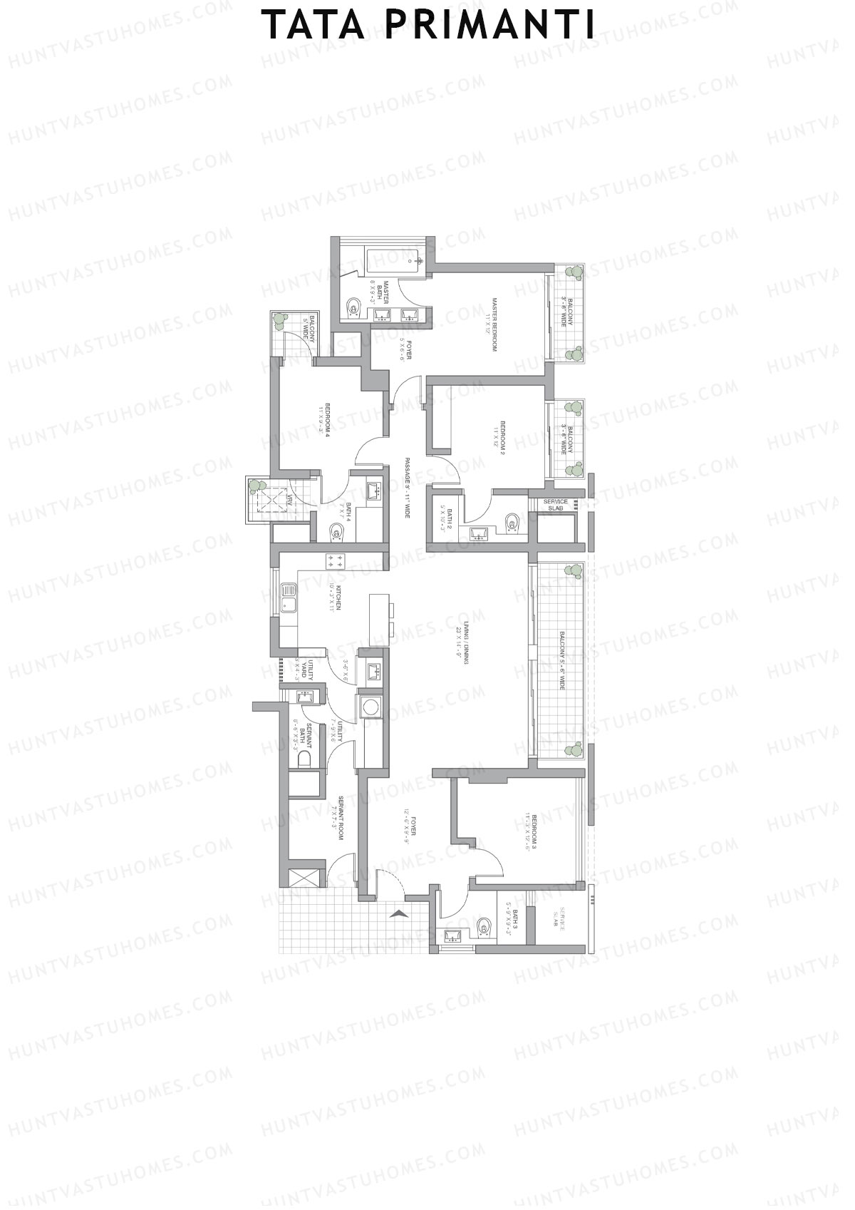 Tata Primanti Tower 1 Unit 2 Floor Plan