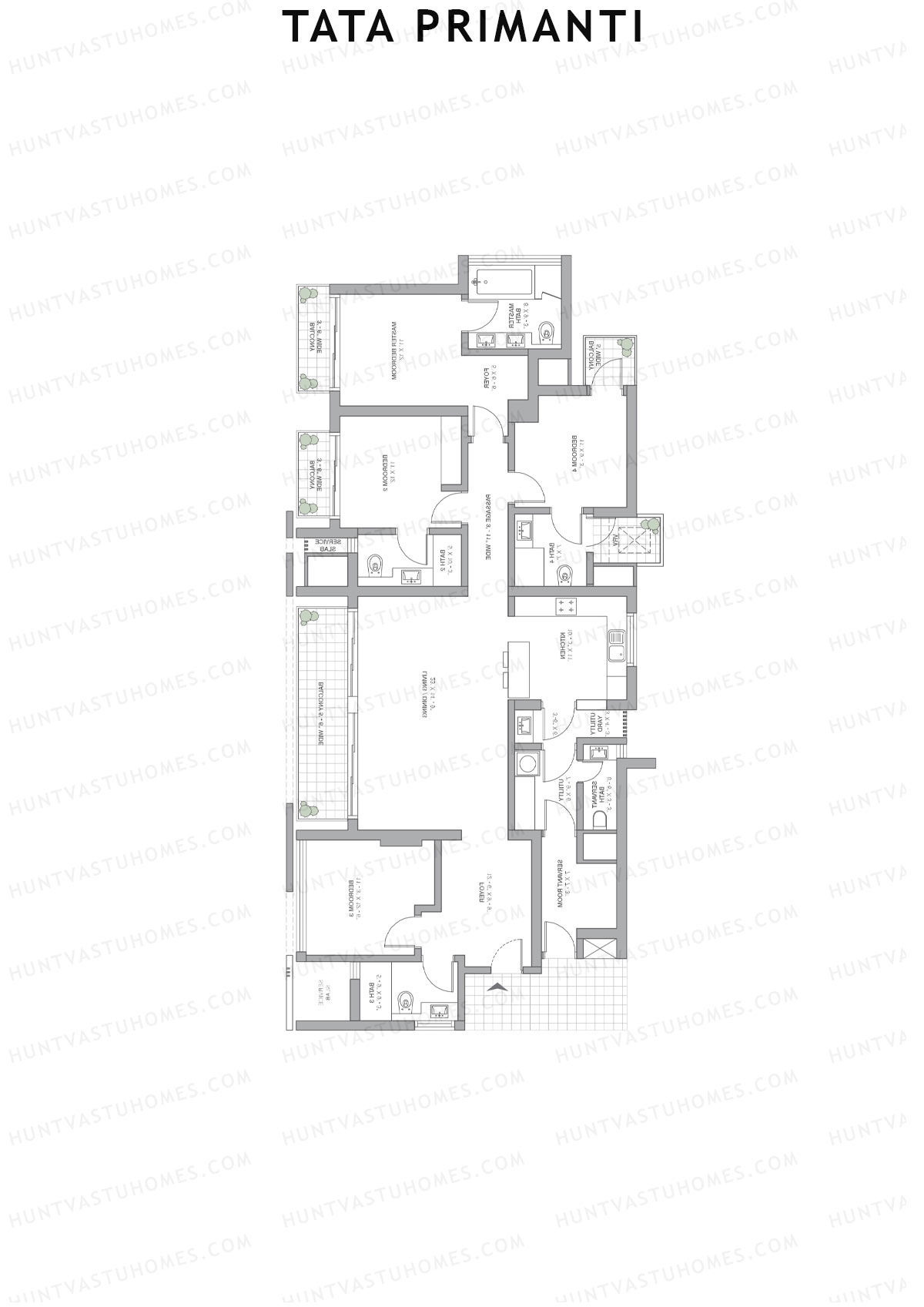 Tata Primanti Tower 1 Unit 3 Floor Plan