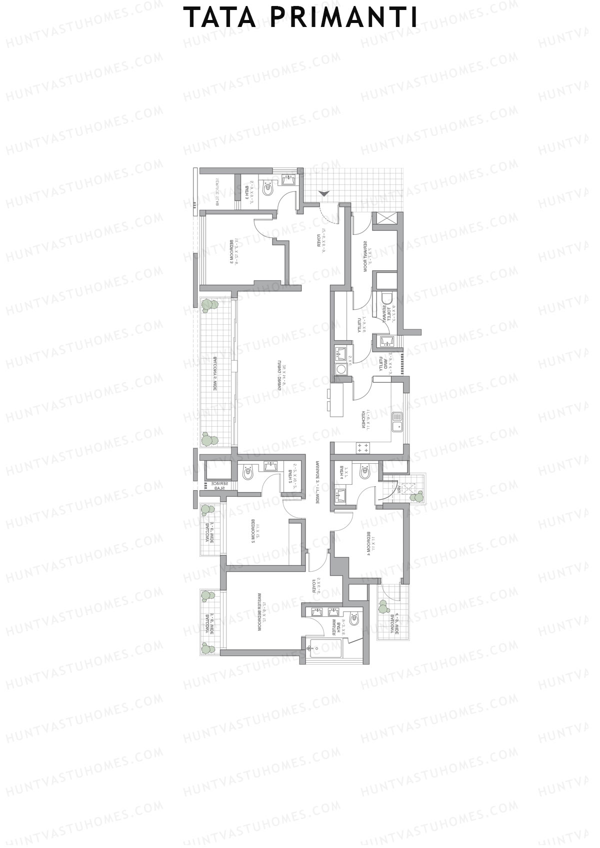 Tata Primanti Tower 1 Unit 4 Floor Plan