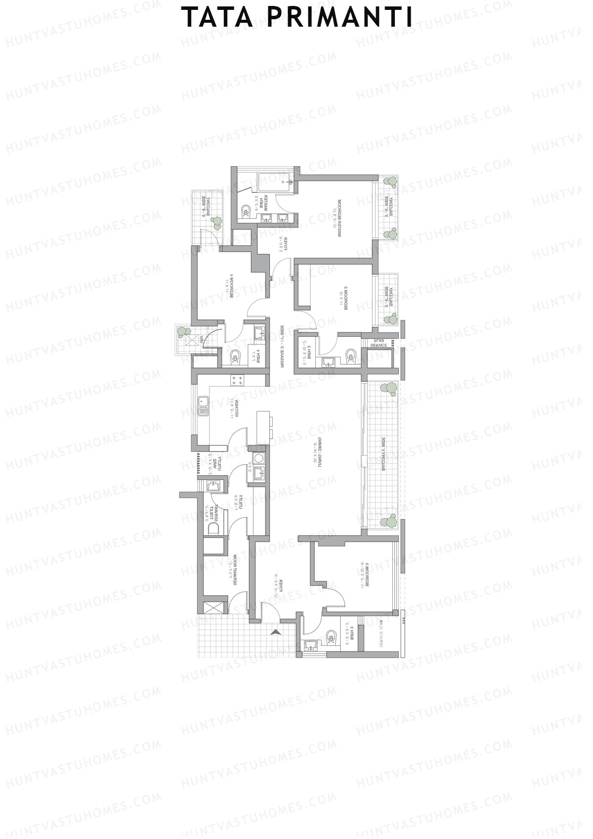 Tata Primanti Tower 2 Unit 1 Floor Plan
