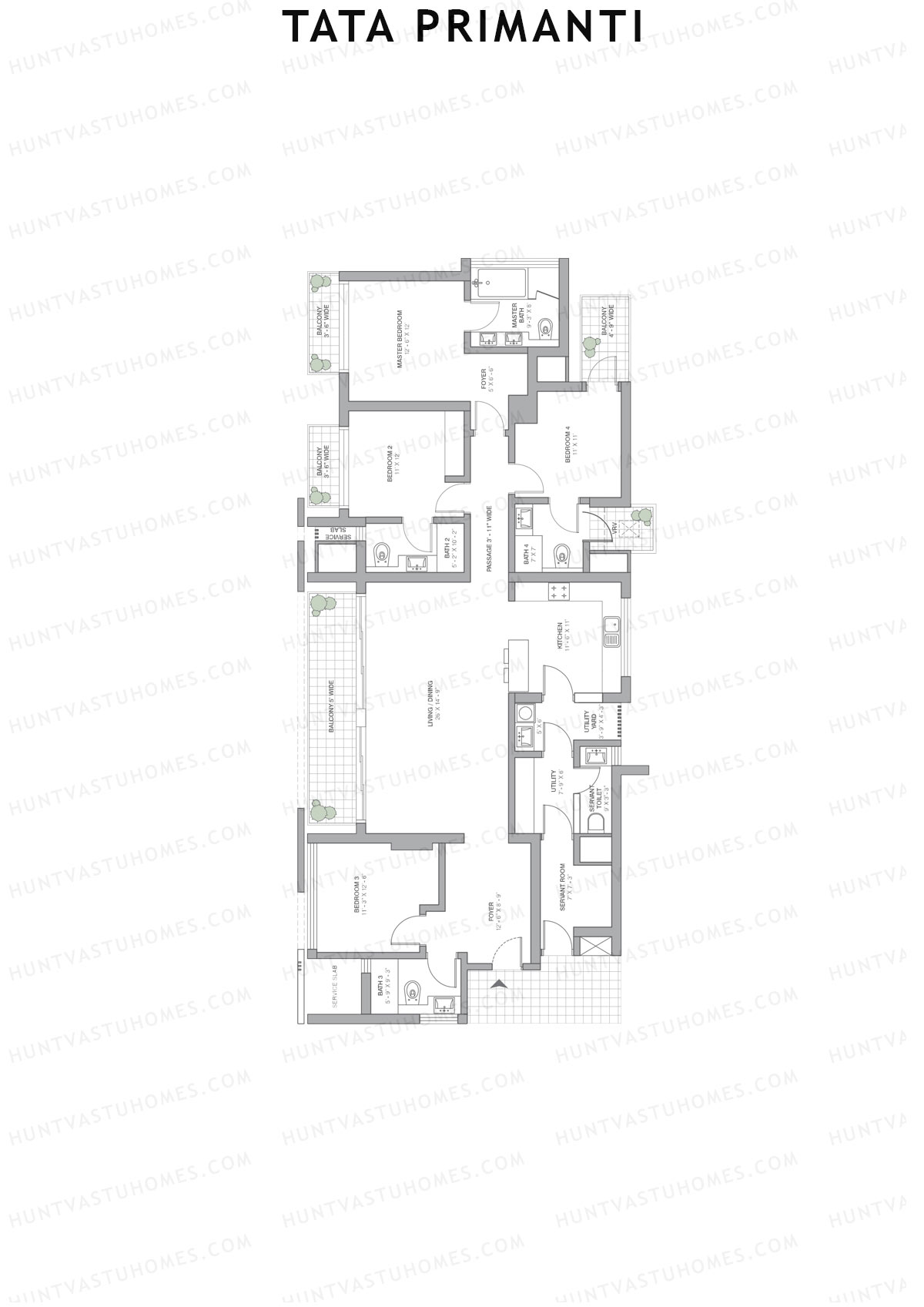 Tata Primanti Tower 2 Unit 4 Floor Plan