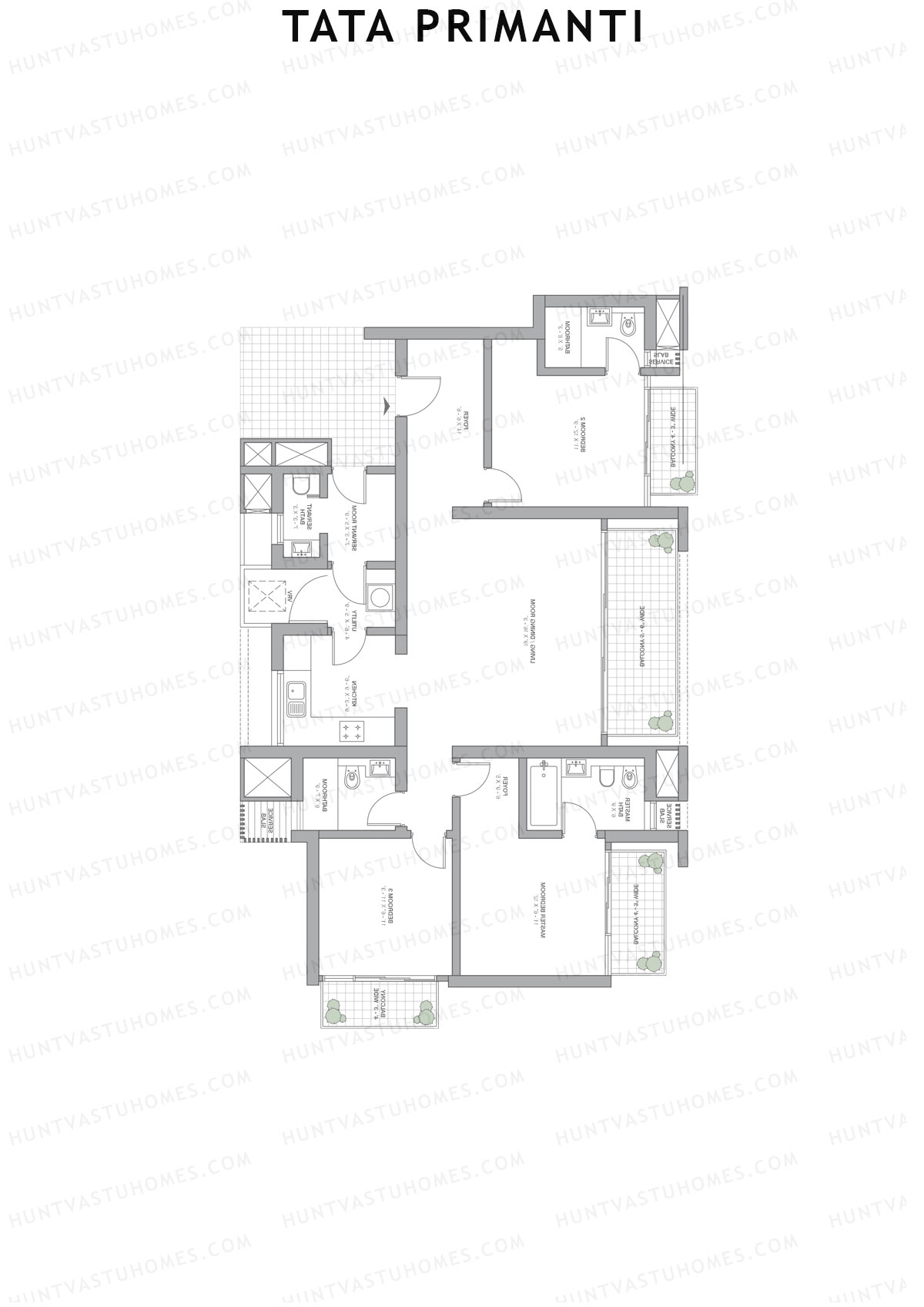 Tata Primanti Tower 3 Unit 1 Floor Plan