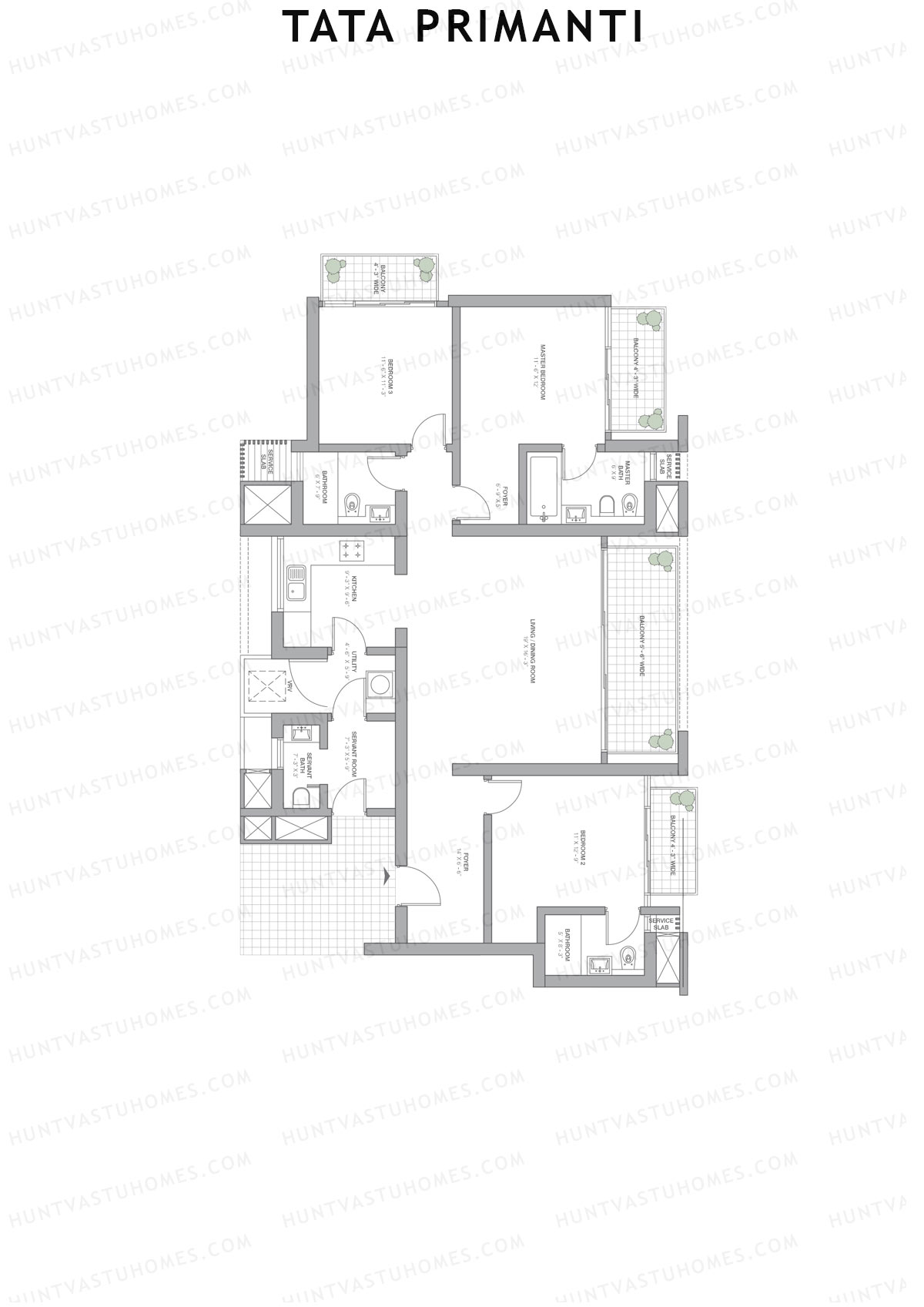 Tata Primanti Tower 3 Unit 2 Floor Plan