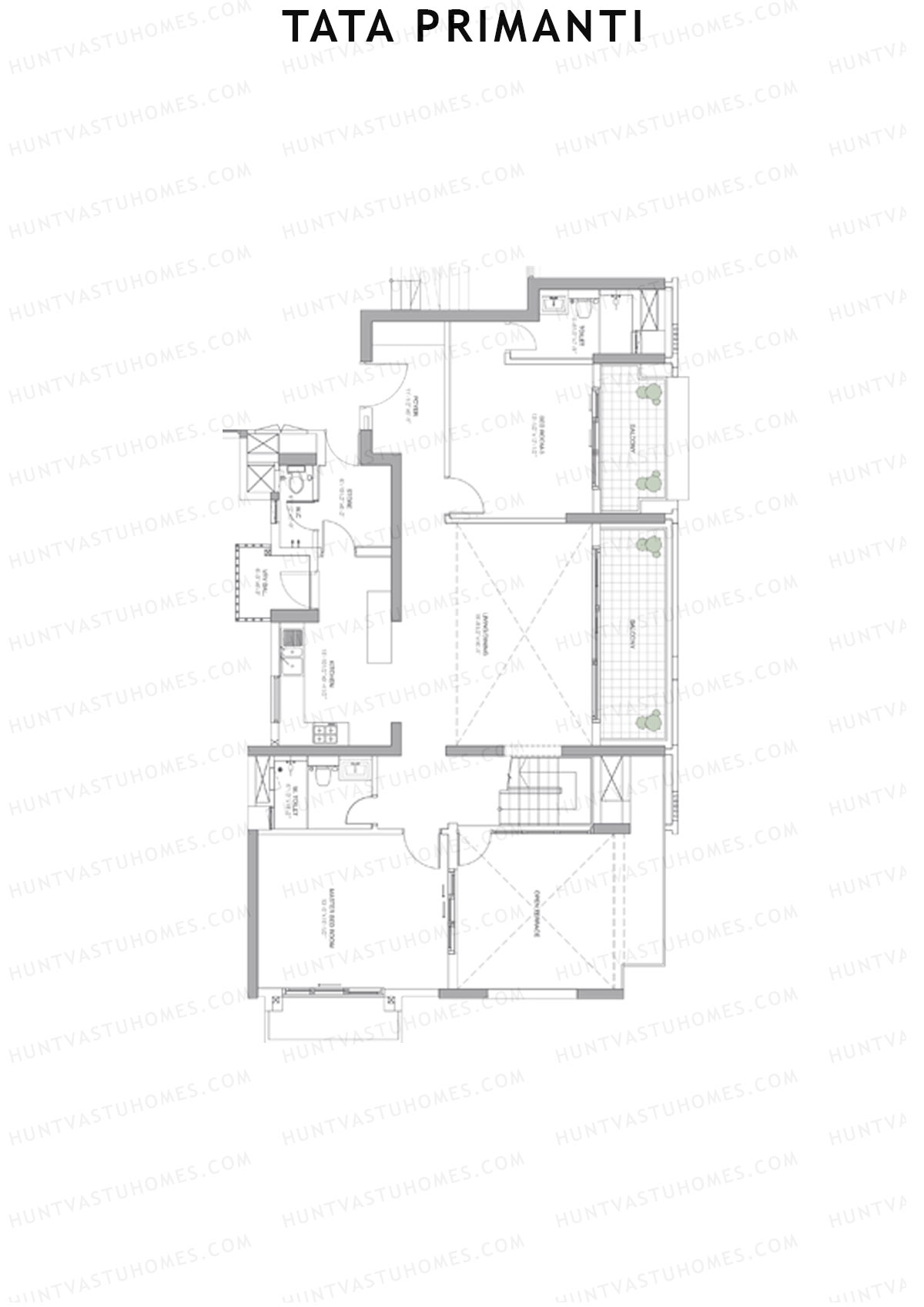 Tata Primanti Tower 5 Unit 1 (Duplex) Floor Plan