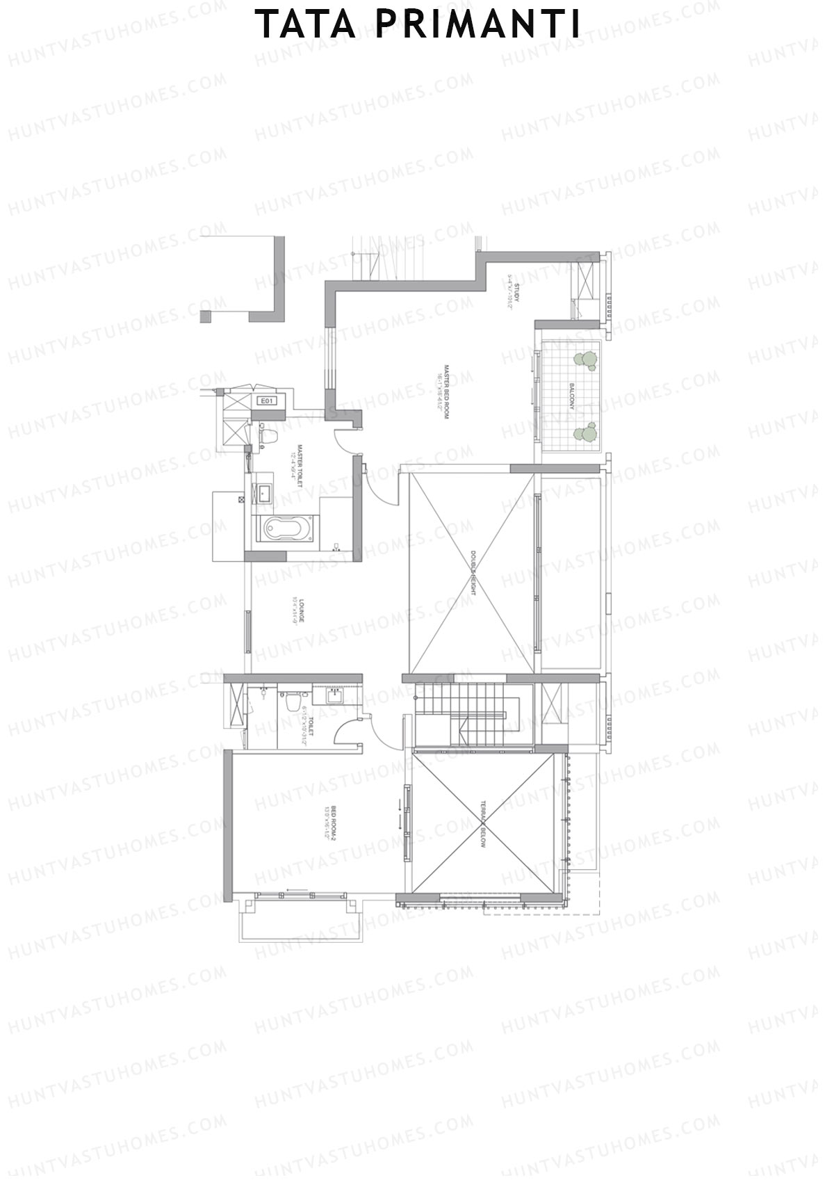 Tata Primanti Tower 5 Unit 1 (Duplex) Floor Plan