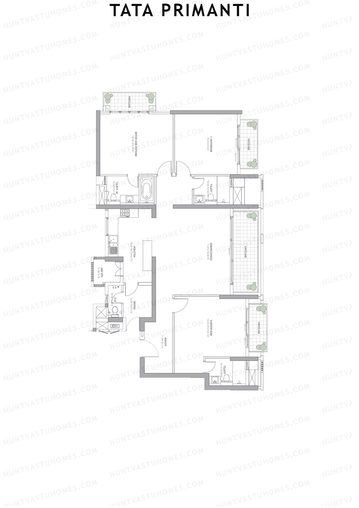 Tata Primanti Tower 6 Unit 2 Floor Plan