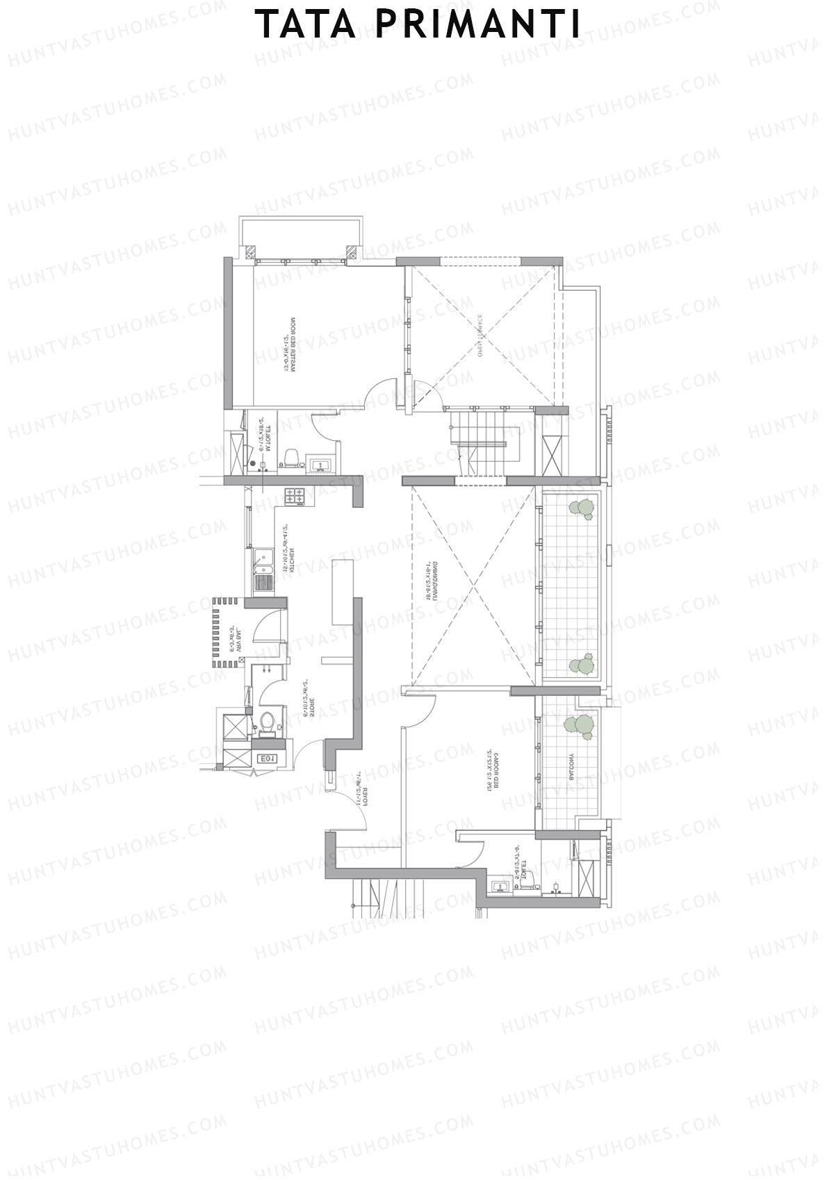 Tata Primanti Tower 6 Unit 2 (Duplex) Floor Plan