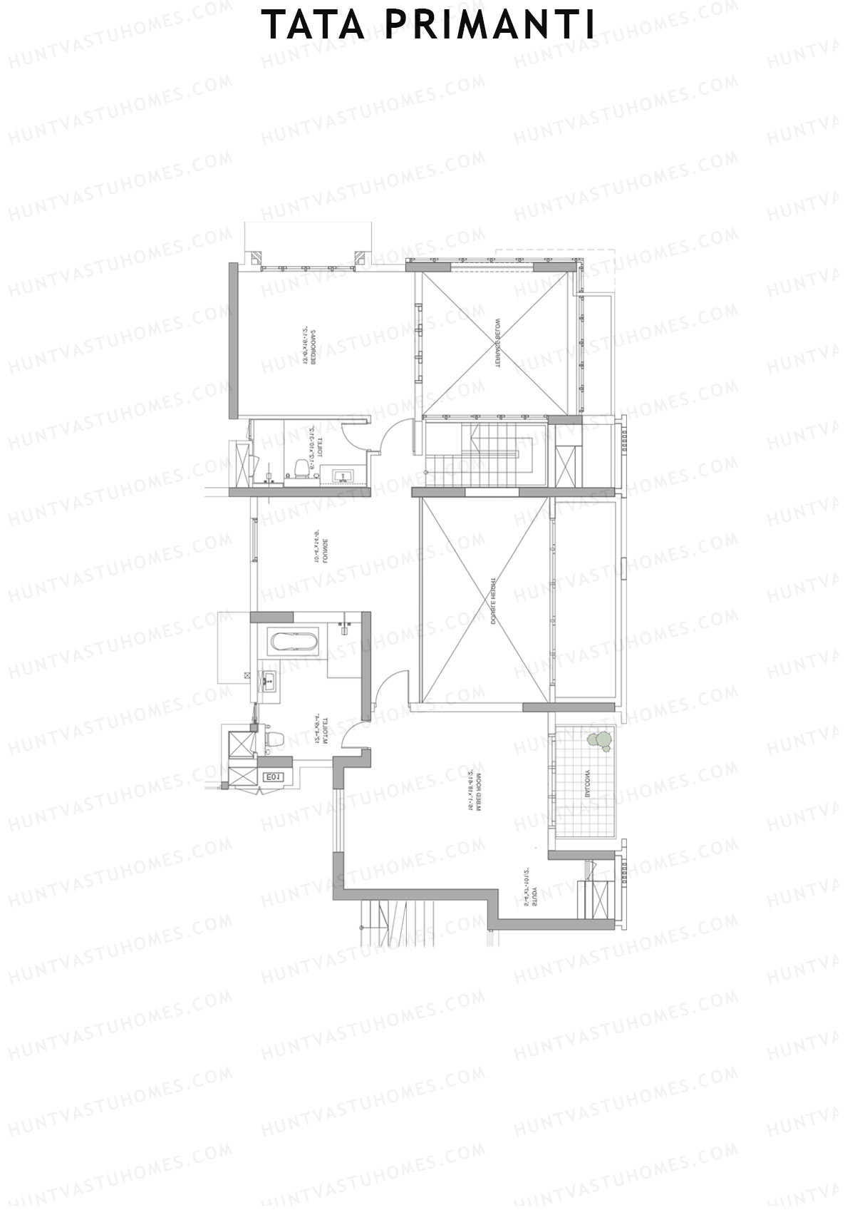 Tata Primanti Tower 6 Unit 2 (Duplex) Floor Plan